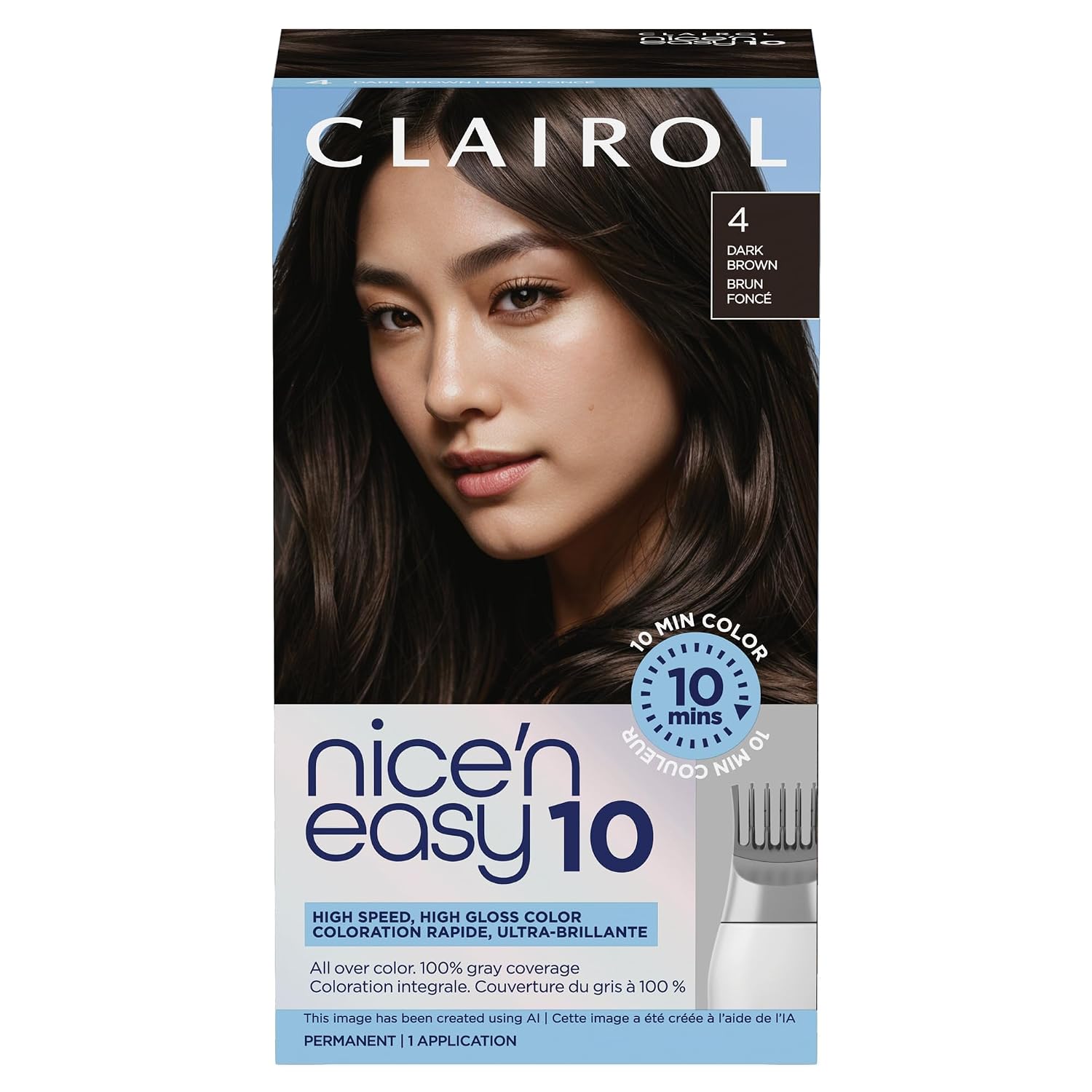 Clairol Nice'N Easy 10 Permanent Hair Dye, 6 Light Brown Hair Color, Pack of 1