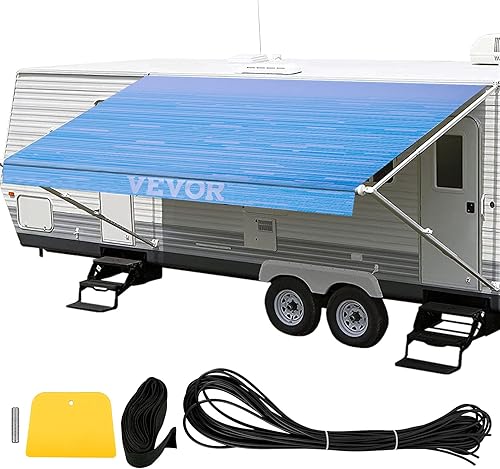Miniatura 1 de VEVOR Toldo para autocaravana de 20 pies, toldo para caravana, toldo para remolque, patio, camping, automóvil, tubo de rodillo de vinilo para