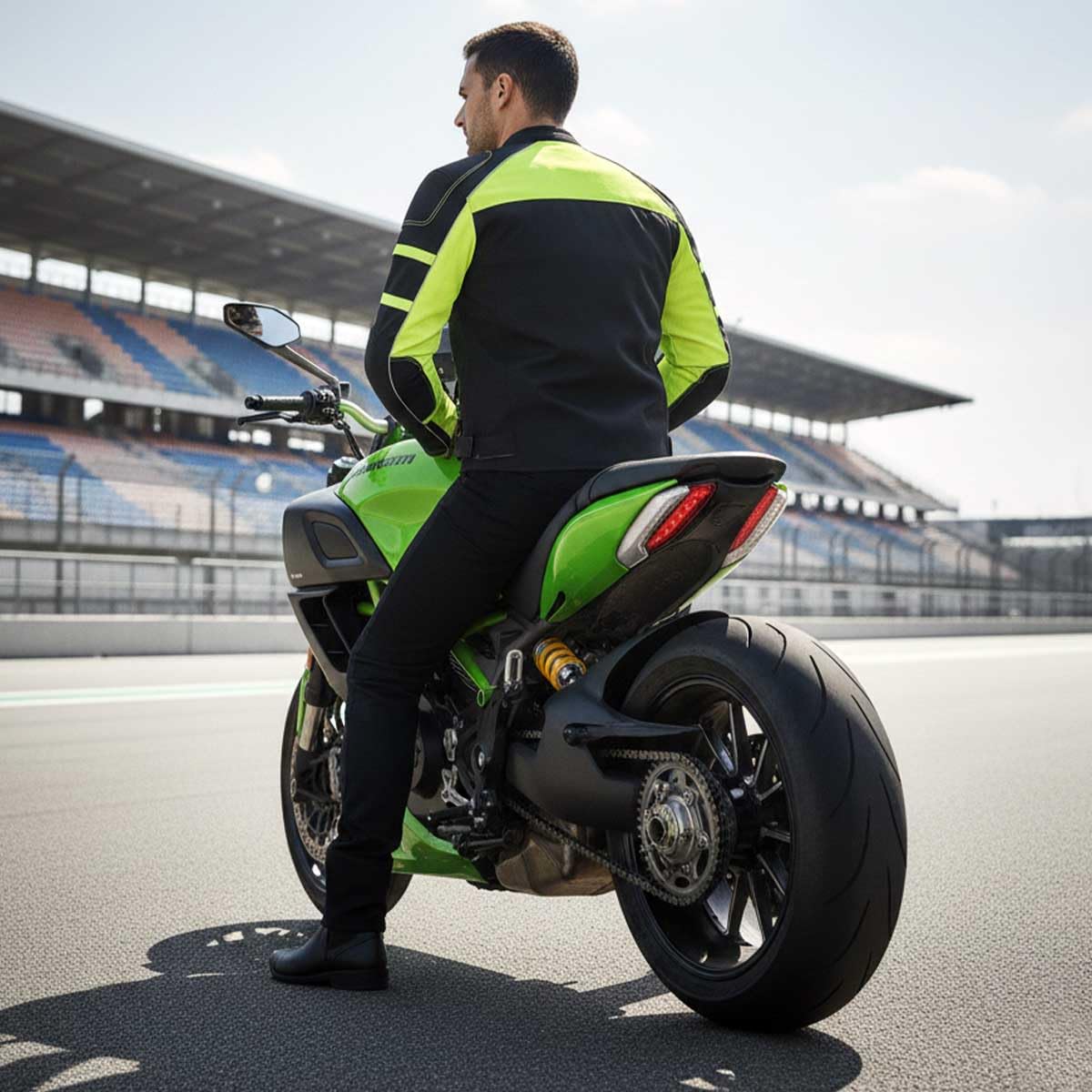 Milwaukee Leather MPM1731 Mens Black Textile Aviator Bomber Jacket with Armor Protection — view 5