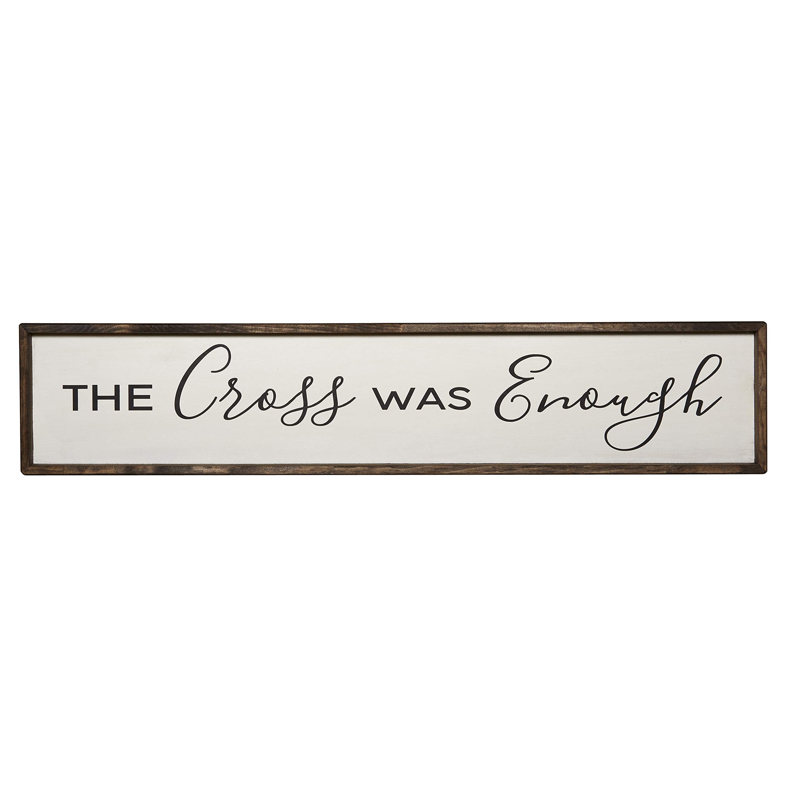 Creative Brands Faithworks-Spiritual Harvest Large Walnut Wall Sign, 30 x 6-Inches, The Cross Was Enough