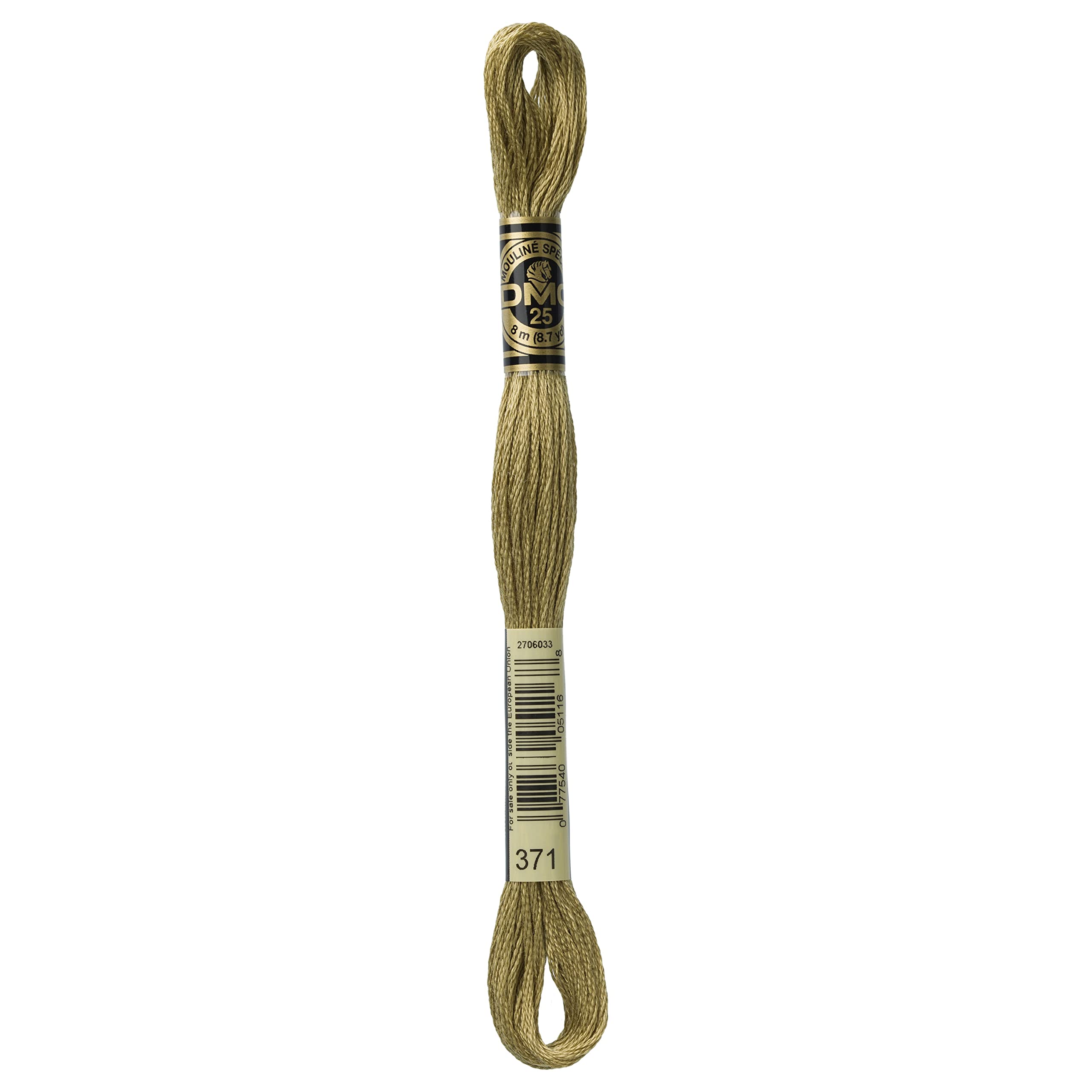DMC 6-Strand Embroidery Cotton Floss, Mustard