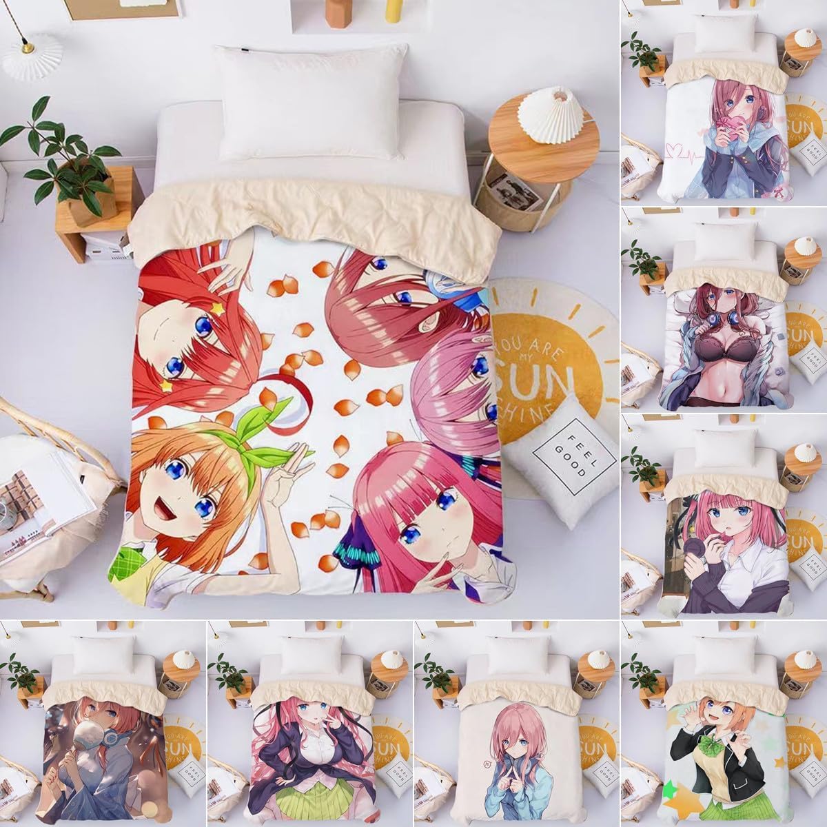 Amazon.co.jp: 五等分の花嫁 ふとん マイクロファイバー ブランケット