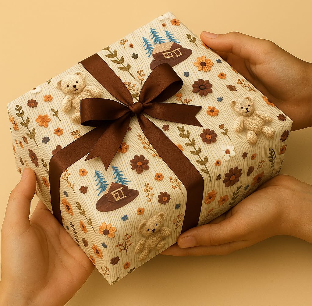 Combo Pack of 10 Teddy Bear Gift Wrapping Paper Sheet - Gift Papers Sheets -Premium Design Paper sheet for Gift Packing- Birthday Special-image-20