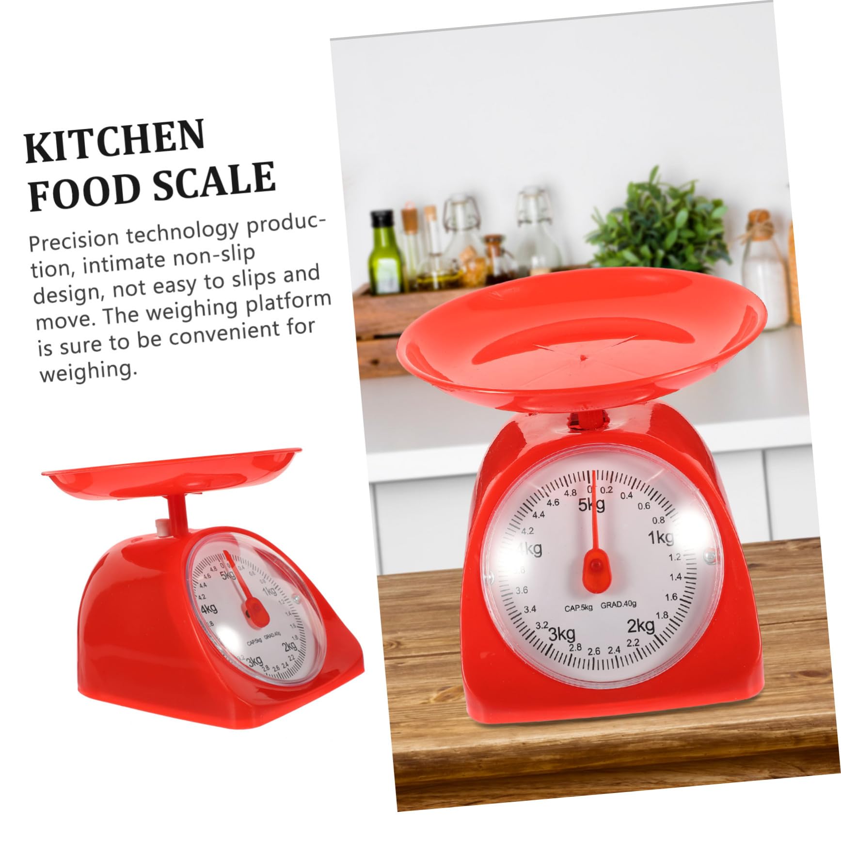 Báscula de Alimentos Multifunción Bandeja, 5kg, Abs | Diseño Creativo, Configuración de Alta Precisión, Lectura Fácil Oscuridad, Antideslizante, Portátil Color Aleatorio