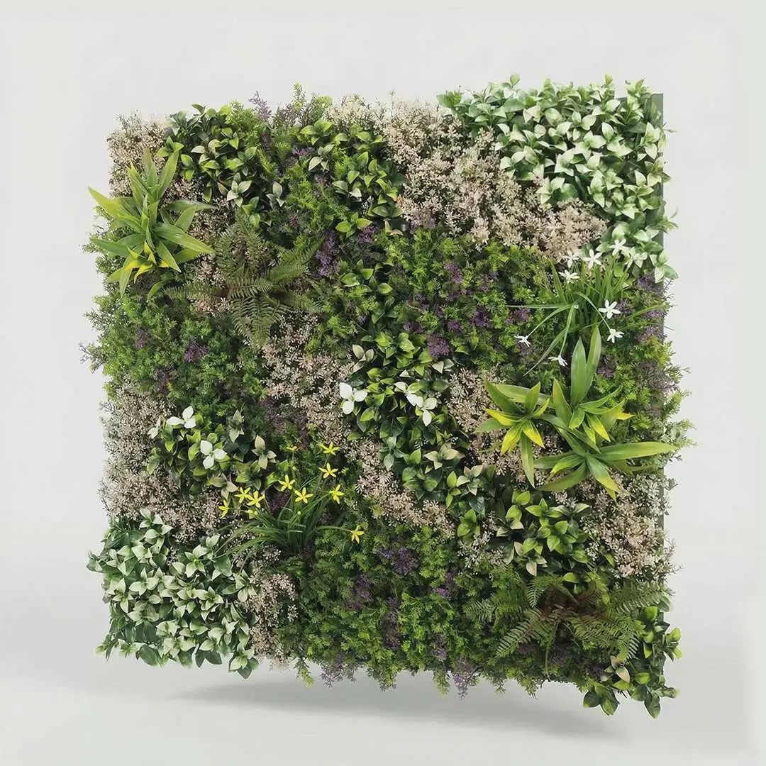 BLAINE - Giardino Verticale Artificiale Bali 100x100 cm per la Decorazione di Terrazze e Saloni con Foglie Realistiche di Alta Densità che Non Necessitano Manutenzione