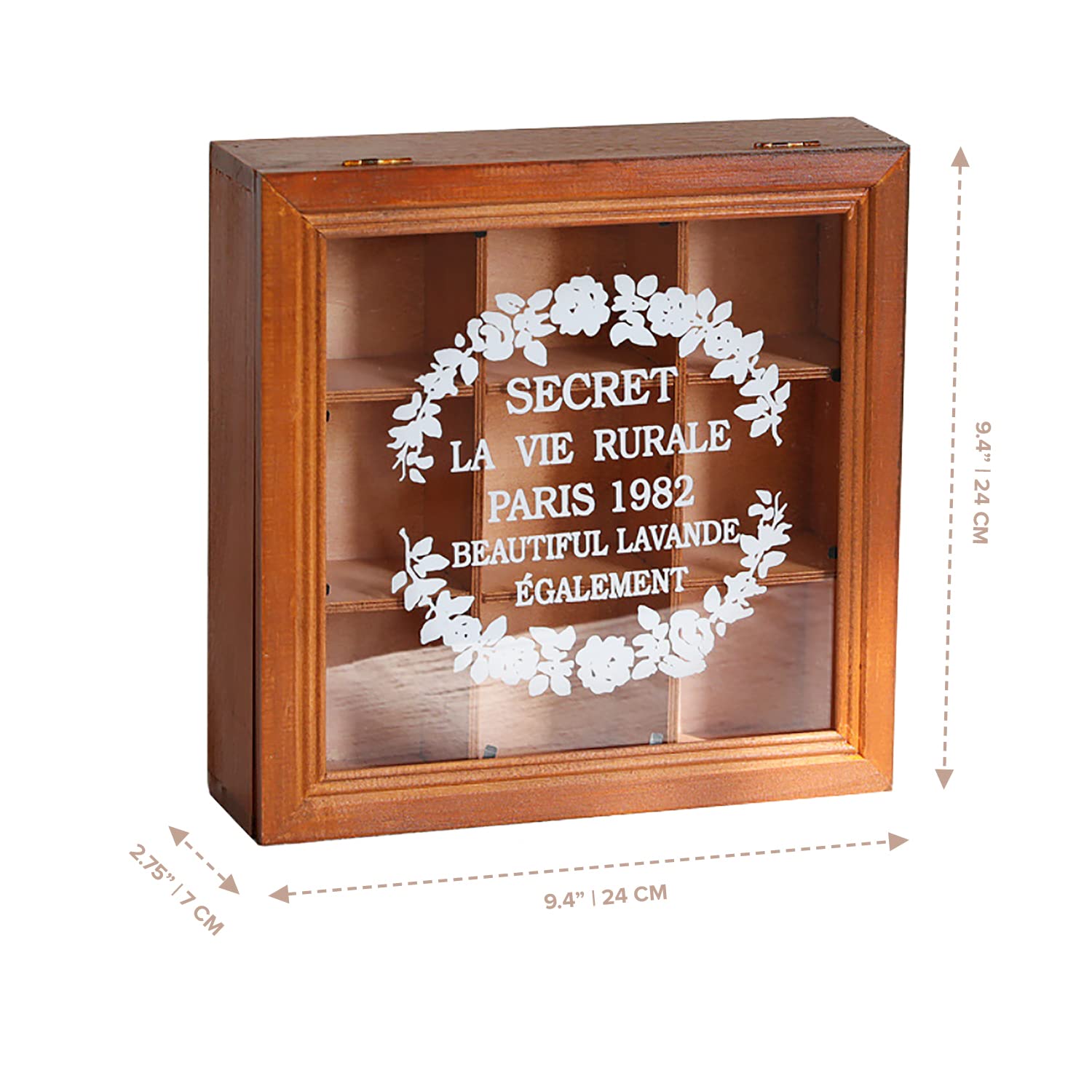 木製ガラスケース アンティーク・レトロ調 ガラスケースW900mm 木製風 チーク