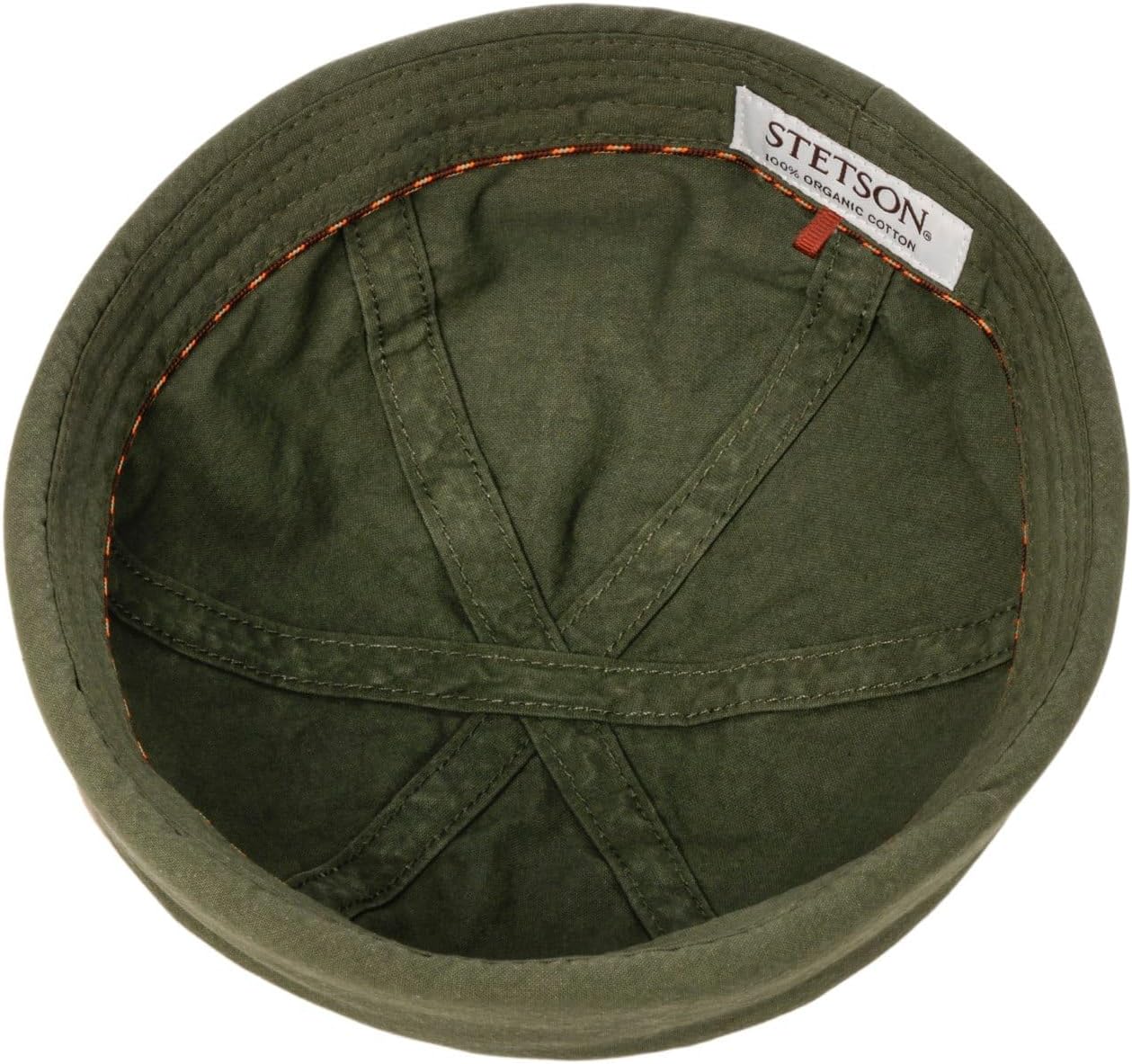 Stetson Katonah Cotton Army Pet Dames/Heren - cap military metalen gesp met klep voor Zomer/Winter - S (54-55 cm) lichtbruin