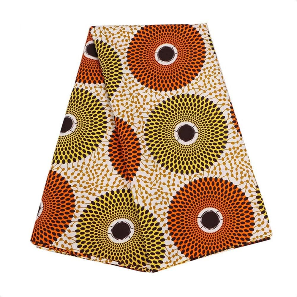 African Fabric Ankara Polyester Wax Prints Fabric 6 Yard African Fabric for Party Dress PL536