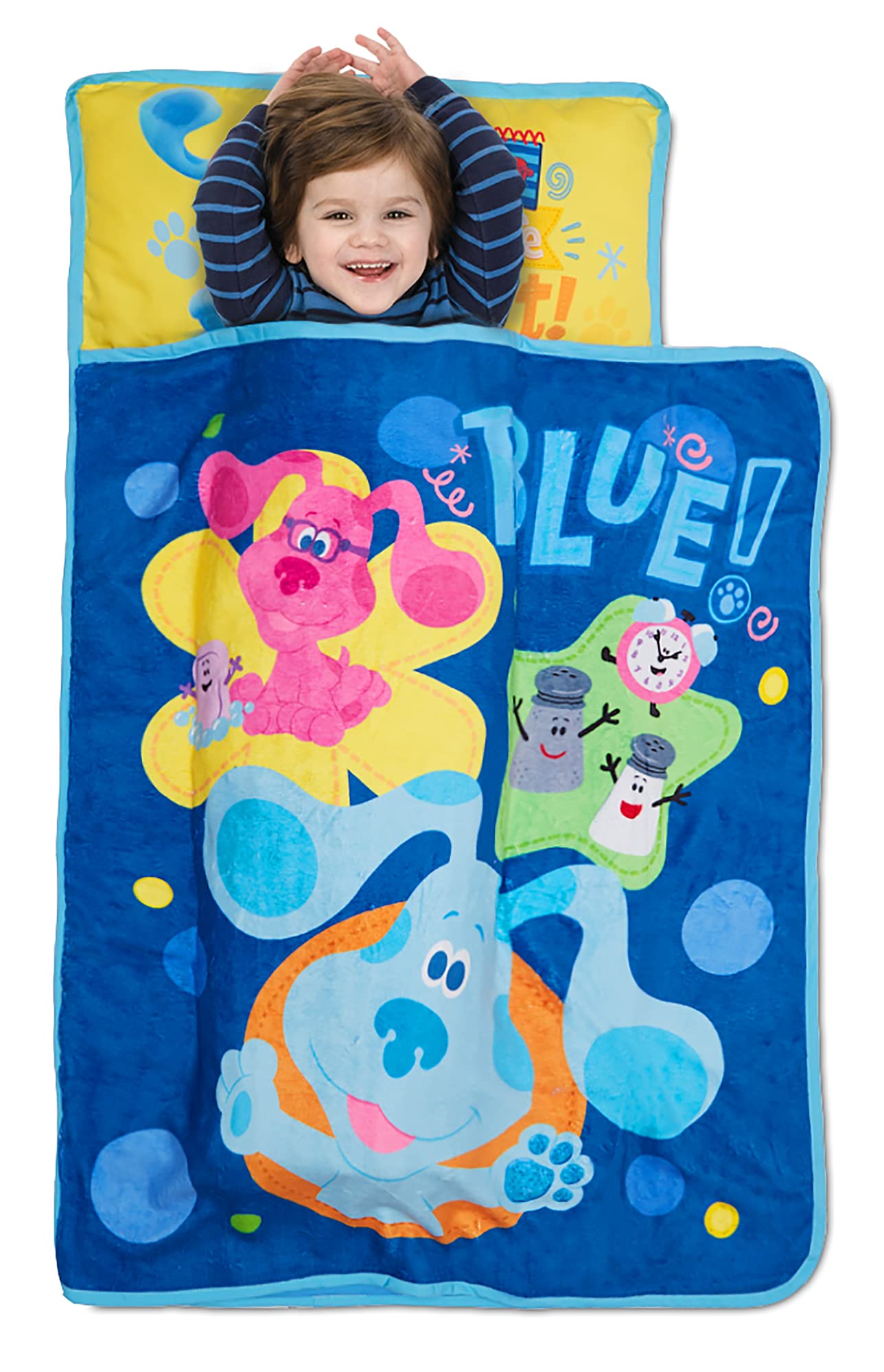 Blue's Clues & You Sure are Smart! Kids Nap Mat Set Includes Pillow