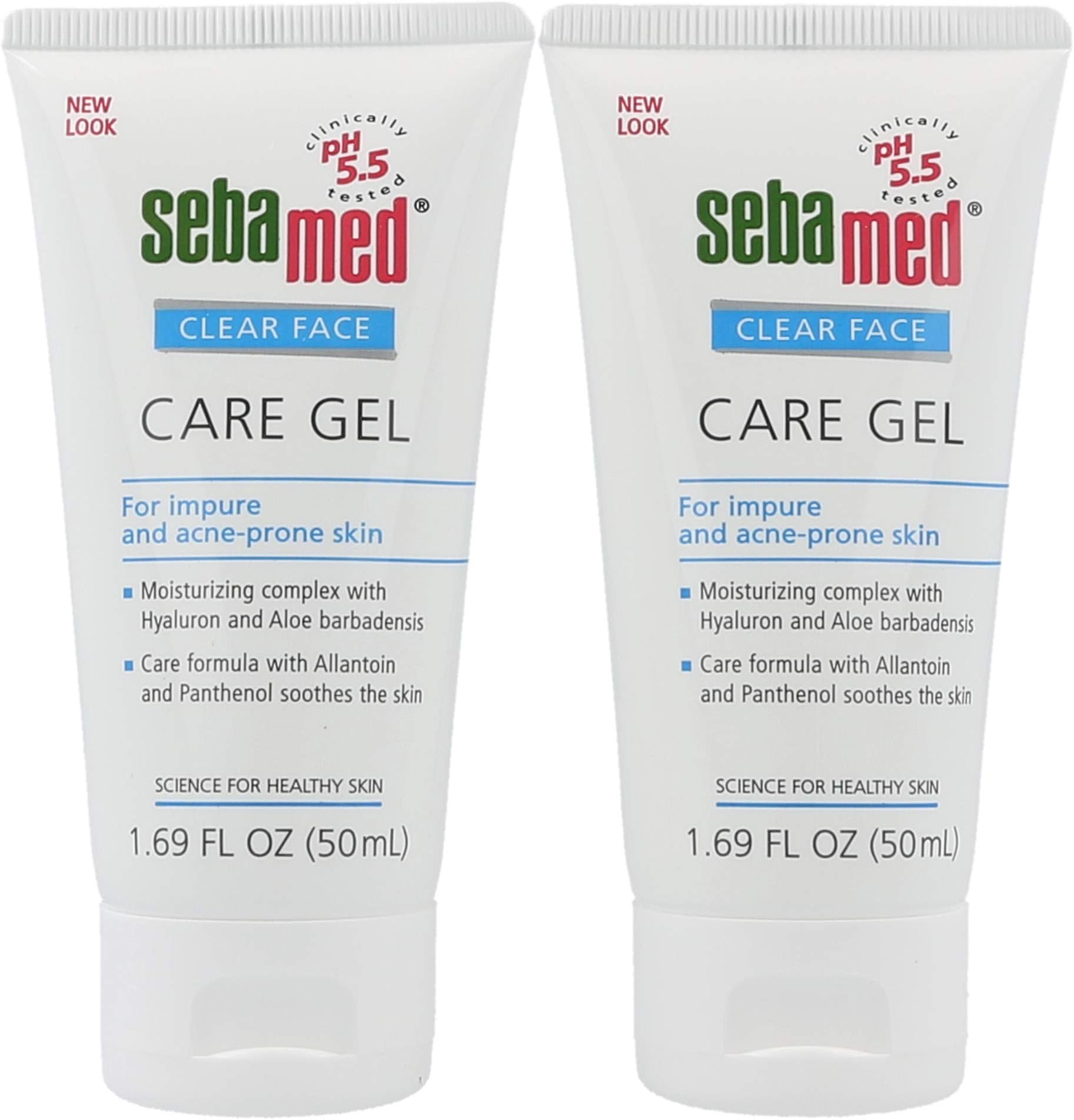 SEBAMEDClear Face Care Gel (50mL) with Aloe Vera and Hyaluronic Acid for Impure and Acne Prone Skin - Made in Germany - Pack of 2