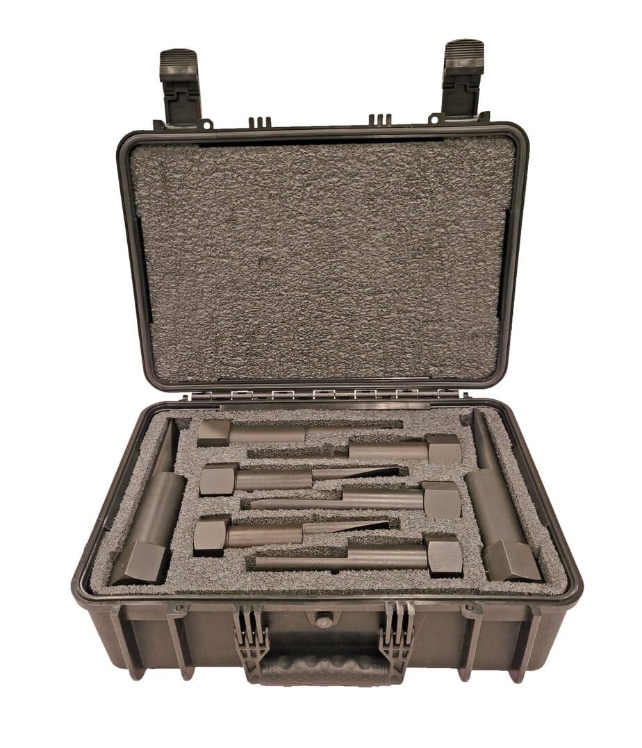 4-Piece Two-Hole Flange Alignment Pin Set – Aluminum Pins With Built-In Level, For 1/2" To 12" Pipe Flanges (Class 150 & 300)