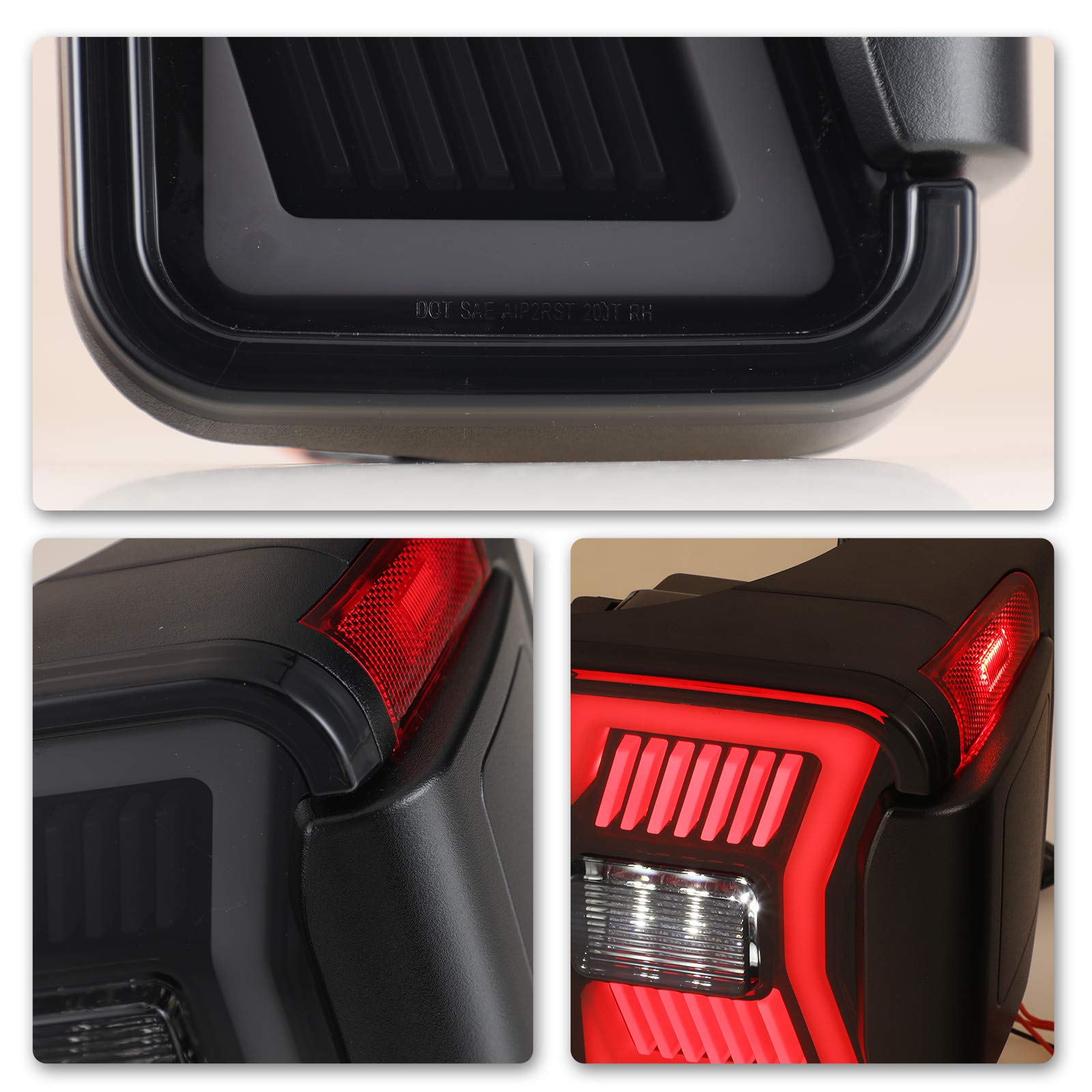 LED Sequential Tail Lights for 2019 2020 2021 2022 Jeep Gladiator JT