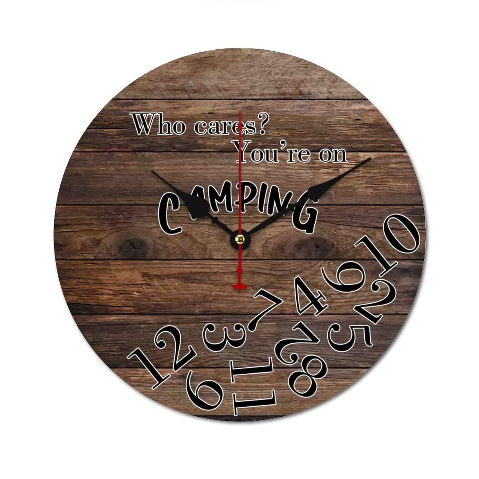 Horloge camping de style vintage pour salon ou cuisine de campagne