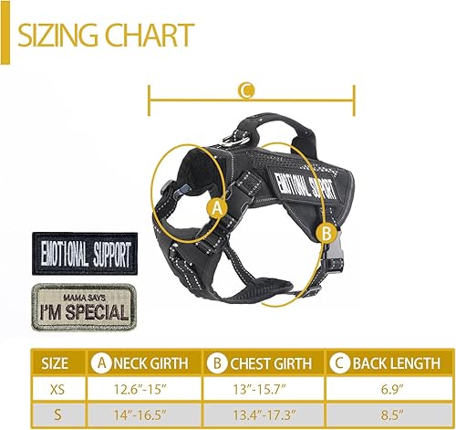 Miniatura 2 de Arnés táctico para perros pequeños, ajustable, suave, acolchado, chaleco para perro, arnés reflectante para exteriores, con asa de fácil control,