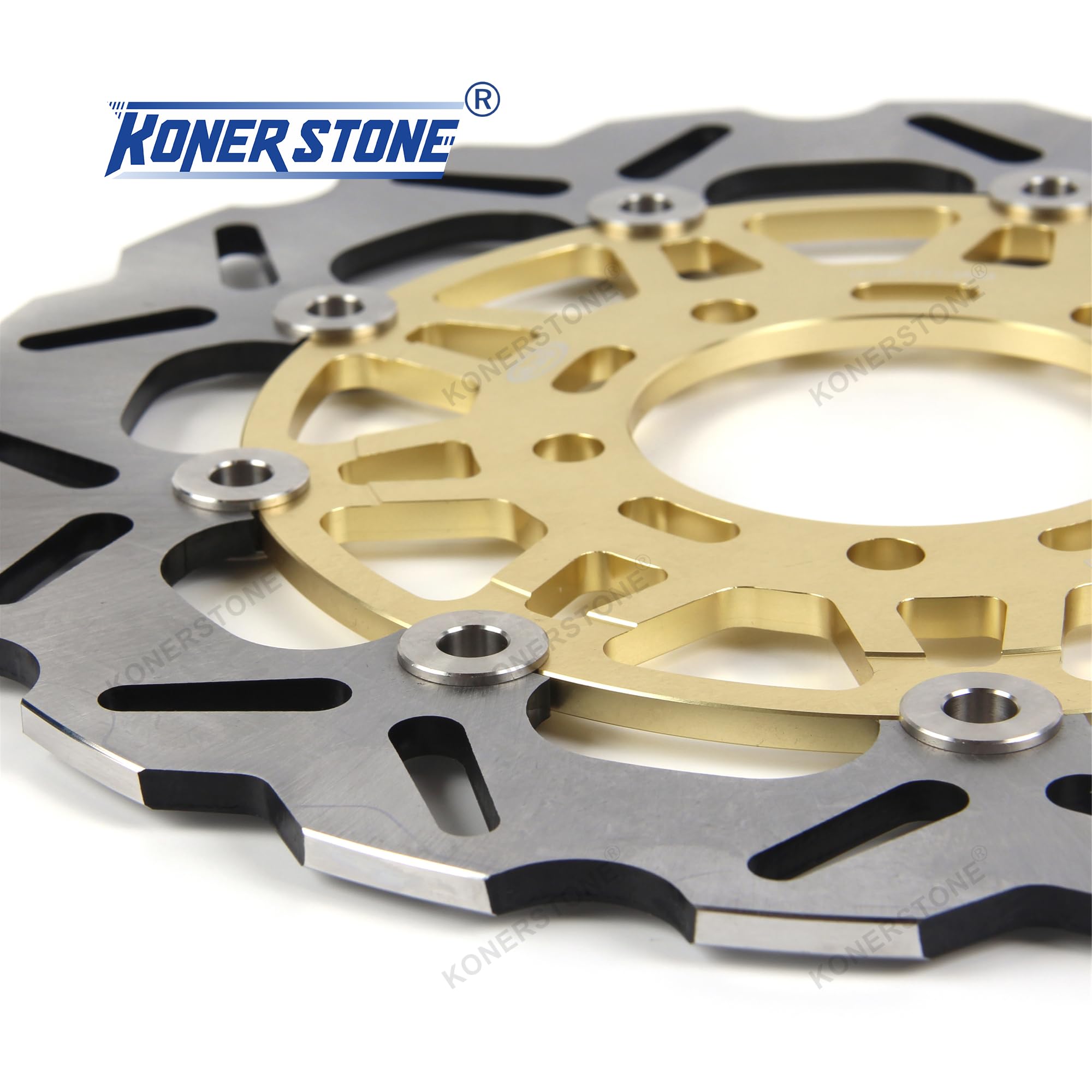 Dischi freno anteriori per Ninja ZX6R 05-16/ER-6F ER-6N 06-15/Versy-s 650 07-14/Z750 2007-2012/Z750R 2011-2012/VN650 Vulcan 650 S 2016-2019 Disco di ricambio.