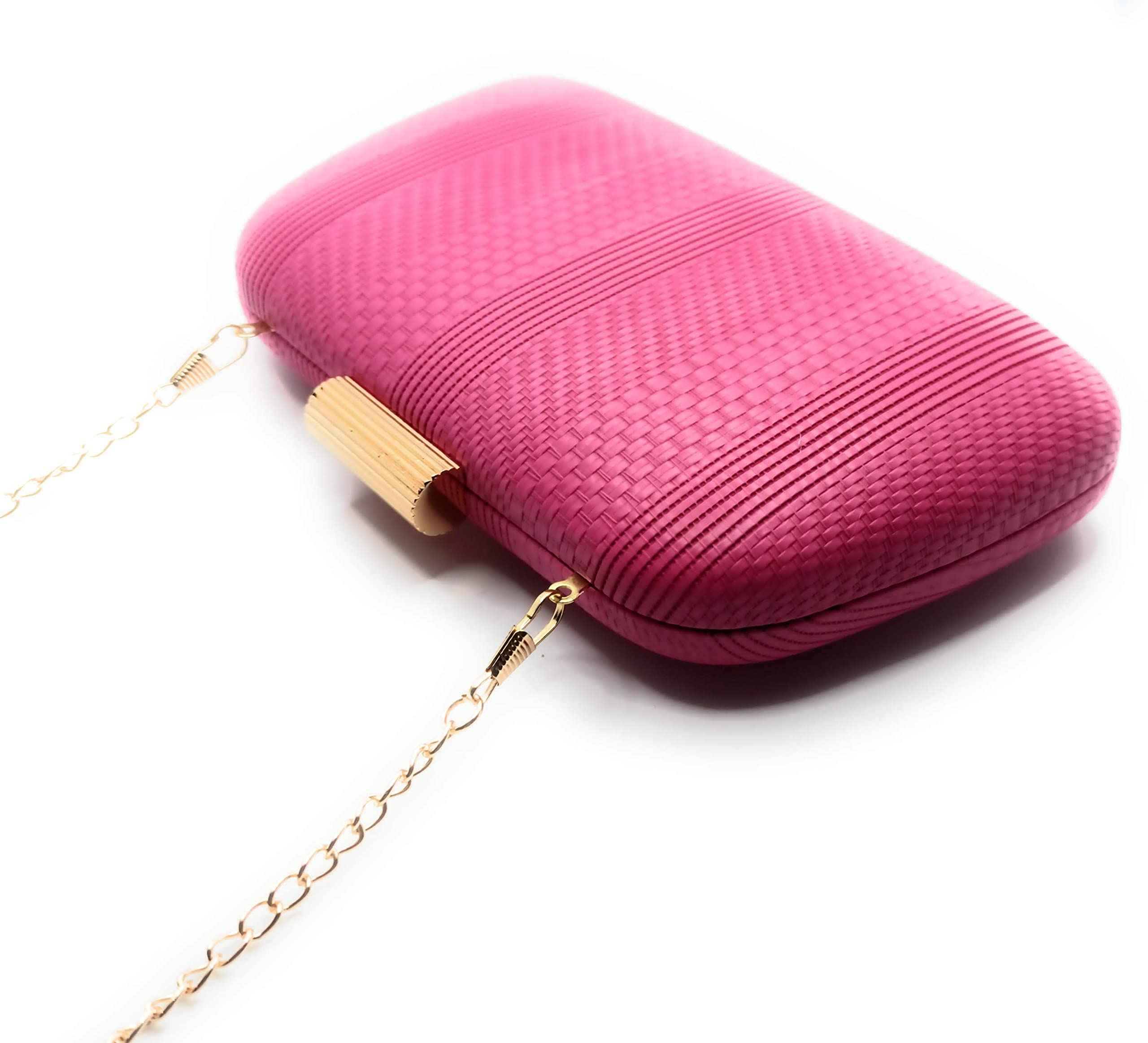 Borsa da festa donna Portafoglio a mano Borsa da festa donna Clutch con chiusura a bocchino e catena dorata a spalla