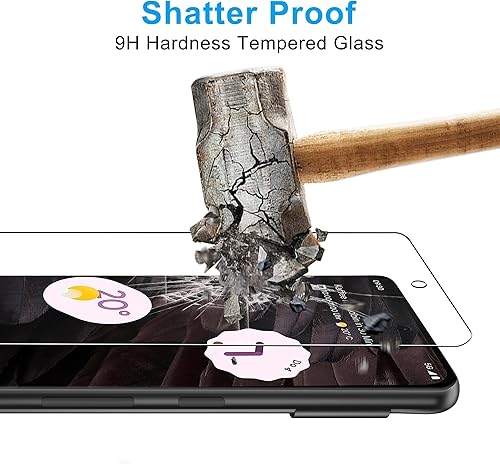 Miniatura 3 de Paquete de 3 protectores de pantalla para Google Pixel 8 Pro + 2 protectores de lente de cámara, HD antiarañazos, antihuellas, sin burbujas, vidrio