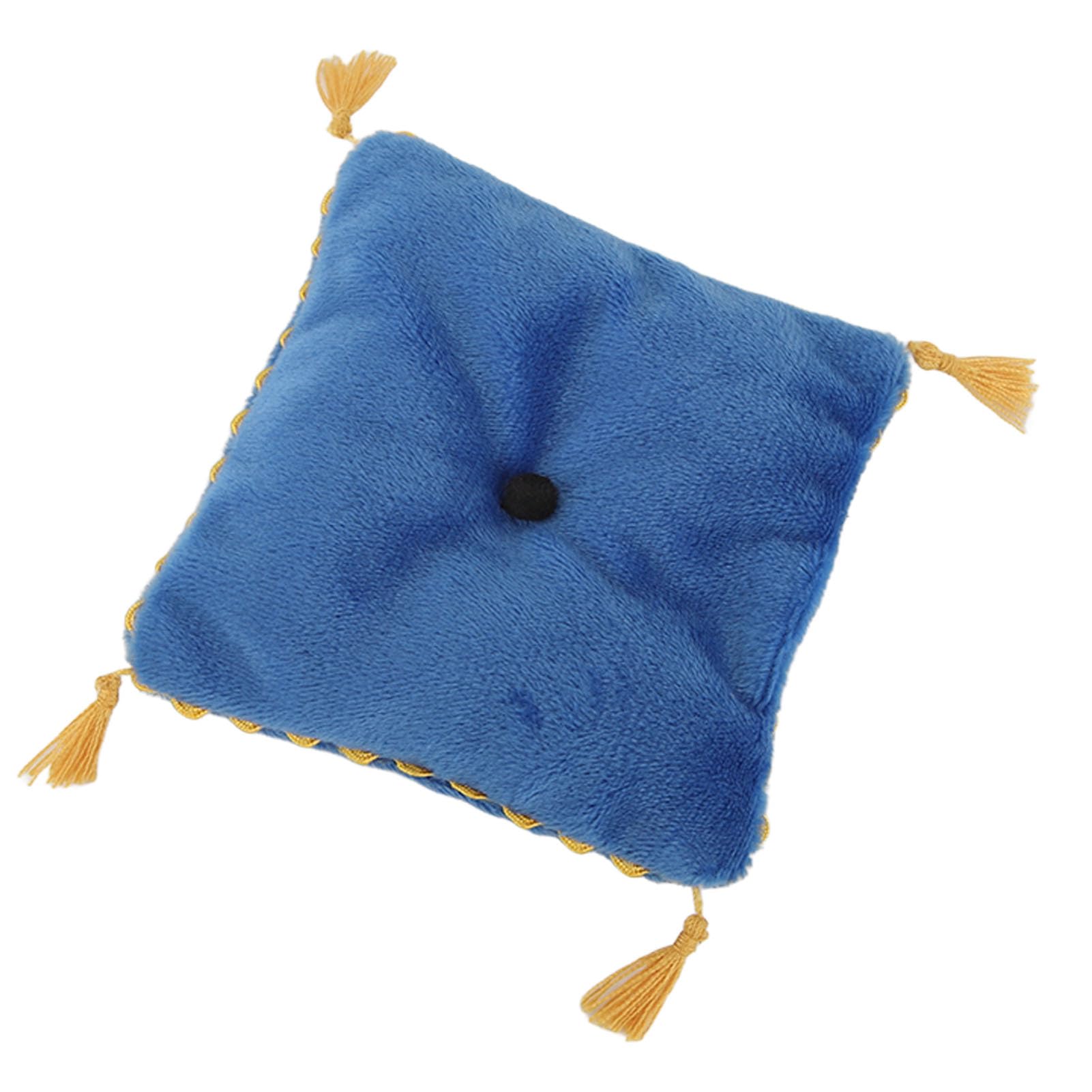 Vvikizy Dollhouse Miniature Pillow Cushion, Light Luxury Dollhouse Bedding Throw Cushion Miniature Pillow Bedroom Decor Accessories 1/6 Scale Simulated Props (Blue)