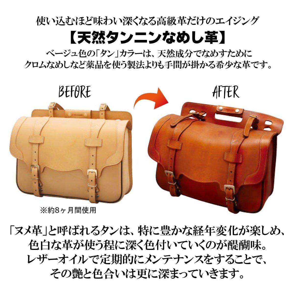 Amazon | デグナー(DEGNER) 本革 プレミアムサドルバッグ 7.5L 
