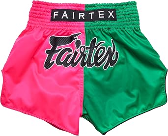 Fairtex Slim Cut Muay Thai Boxing Shorts - BS1911 Pink/Green, Large