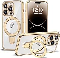 Vista 79 de Funda compatible con iPhone 12 con soporte de anillo magnético invisible [compatible con Mag-Safe] [Protector completo de lente de cámara] Funda