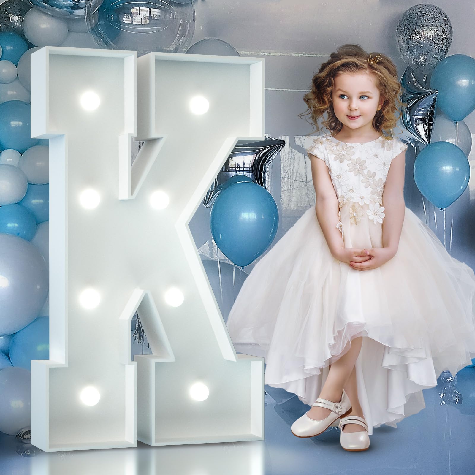 4FT Light Up Numbers Birthday Decoration Large Marquee Numbers 1 for 1st 18th 21st Birthday Party Decor Wedding, Big Number Frame Foam Cardboard Mosaic Arch Stand Pre-Cut Numbers — view 77