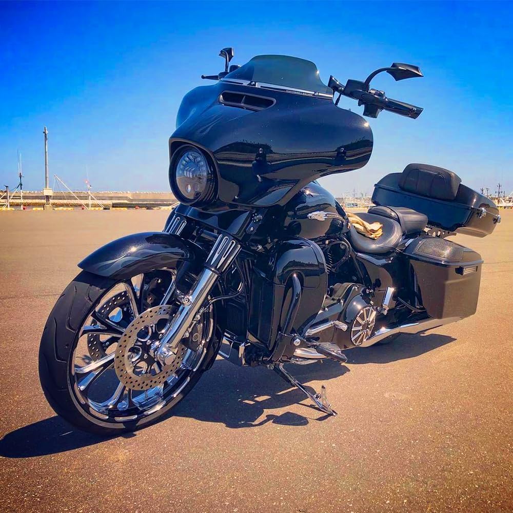 Black Irregular Shape Motorcycle Mirrors,Upgrade Rearview Motorcycle Mirrors With M8 10 Screws Compatible with Harley Yamaha Kawasaki And More