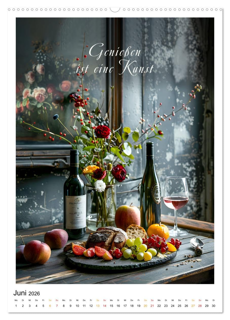Coole Sprüche für Gourmets (hochwertiger Premium Wandkalender 2026 DIN A2 hoch), Kunstdruck in Hochglanz: Eine kulinarische Reise mit einem Hauch von Inspiration. (CALVENDO Lifestyle)
