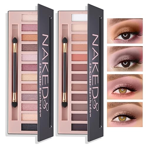 BKPPLZP Paleta de sombra de ojos desnudos de 12 colores, paleta de sombra de ojos mate nude, paleta de sombra de ojos con pigmento de purpurina disponible en Yaxa Venezuela
