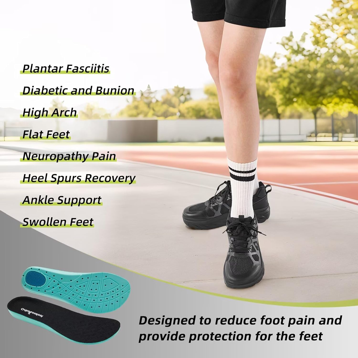 Women's Orthopedic Diabetic Wide Running Shoes: Comfortable Casual Arch Support Plantar Fasciitis Orthotic Sneakers, High Arch Swollen Work Tennis Sports Shoes for Foot and Heel Pain Relief - Image 4