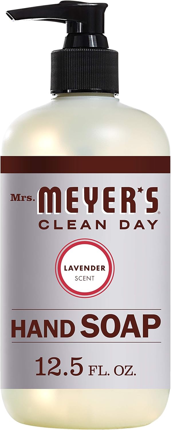 Mrs. Meyer's Clean Day Liquid Hand Soap, Cruelty Free and Biodegradable Hand Wash Formula Made with Essential Oils, Lavender Scent, 12.5 oz Bottle : Beauty & Personal Care