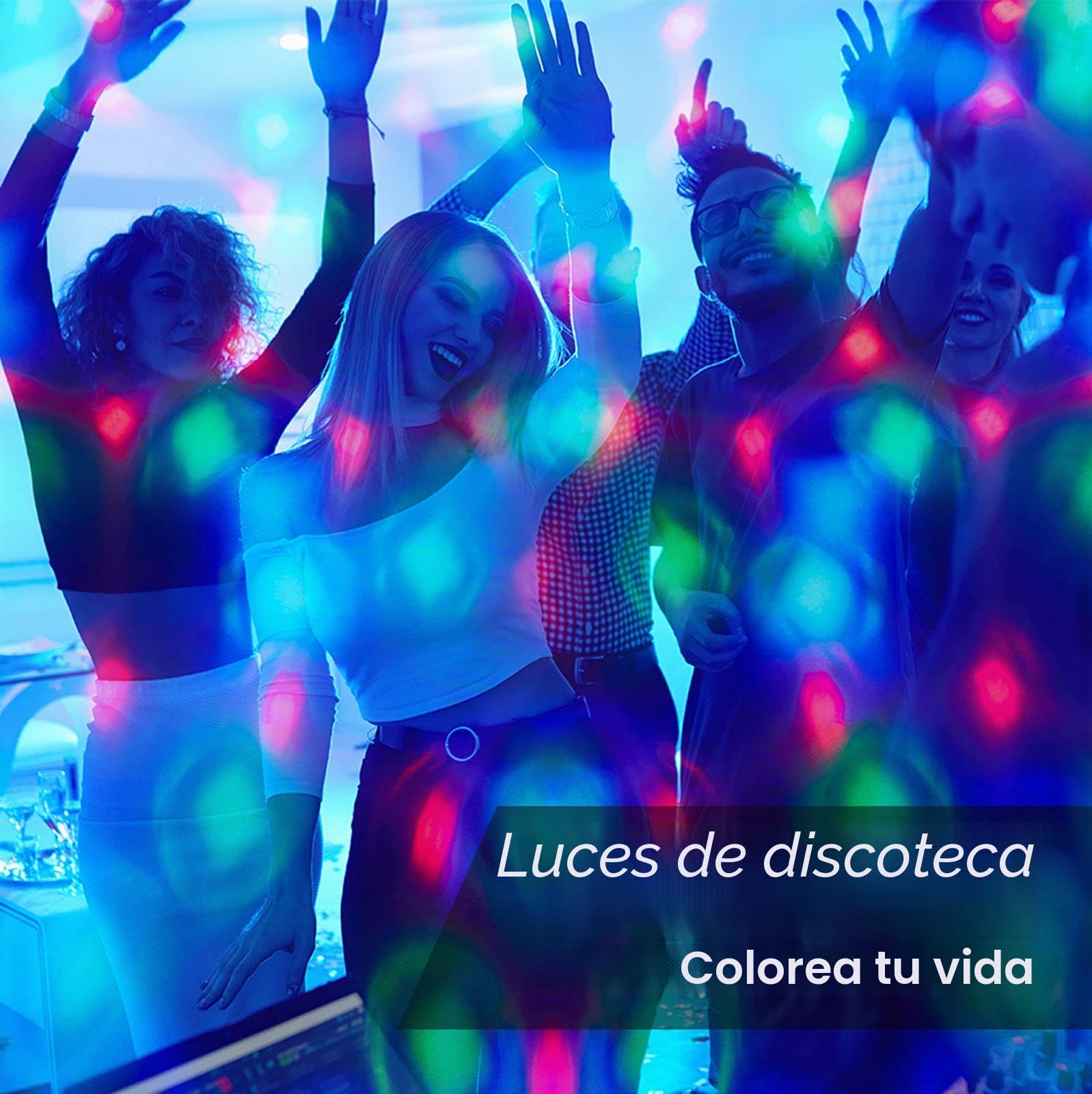 Briloner Leuchten 0528-003 Lámpara de fiesta LED, efectos de luz de discoteca, autogiratoria, cambio de color, fuente de luz, bombilla LED de 3 W, para las lámparas con casquillo E27, 7.3 x 12.9 cm