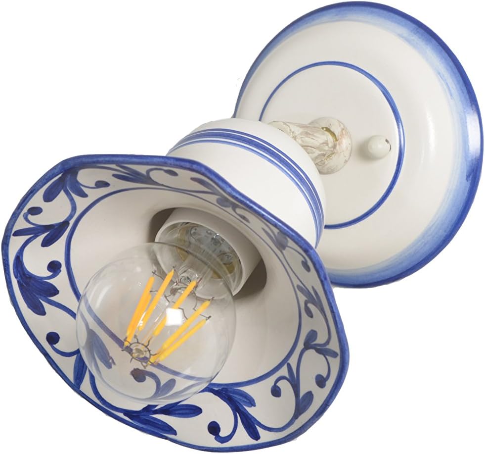 Applique Da Parete Vanni Lampadari Petunia - Ceramica Decorata A Mano, Made In Italy - Foto 8