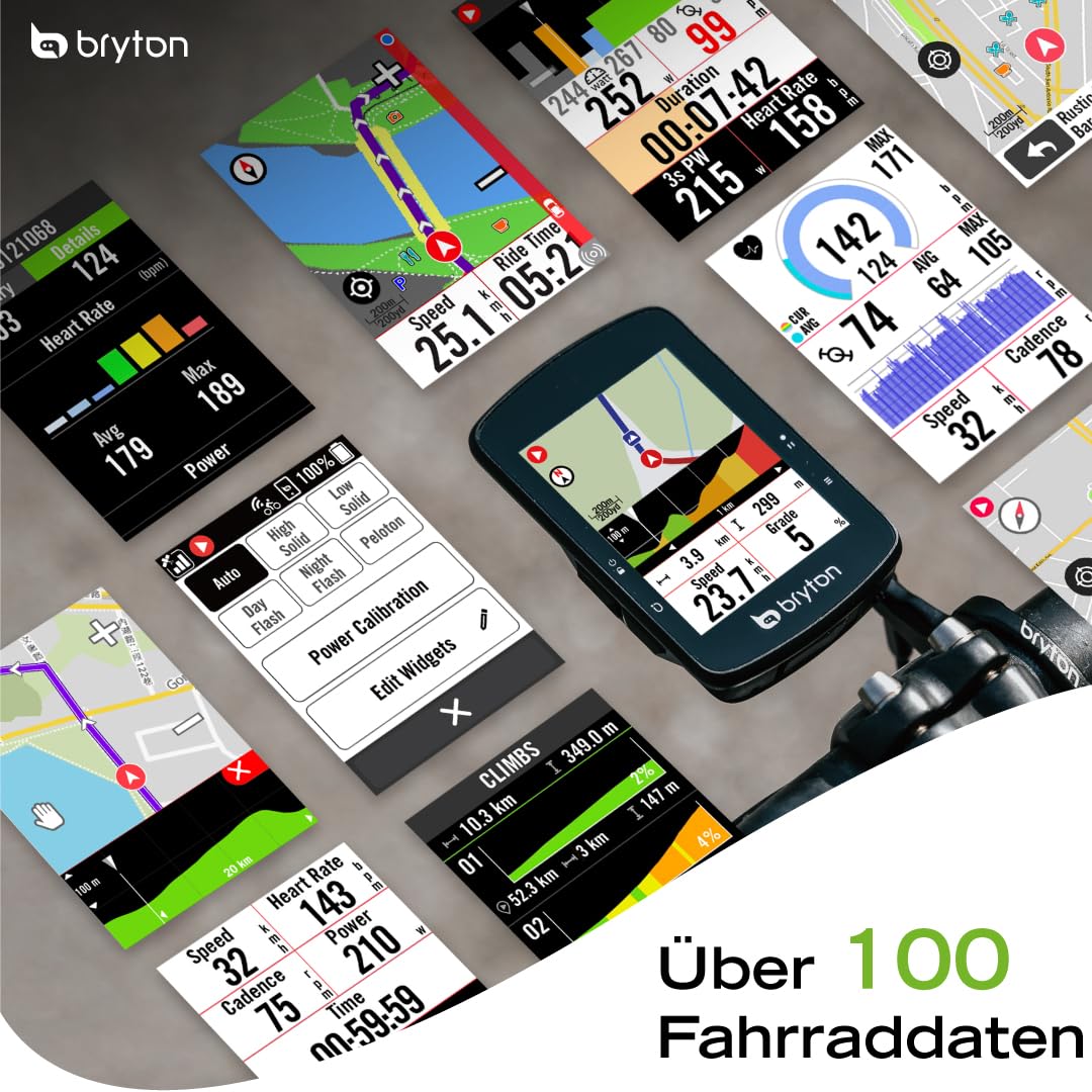 Bryton Rider S510 GPS Fahrradcomputer 2,8 Zoll Farb-LCD-Touchscreen Offline-EU-Karte 30 Stunden Batterielaufzeit