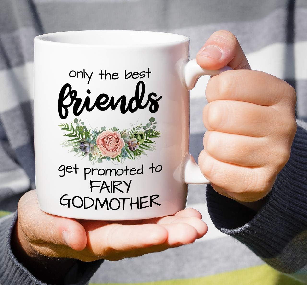 Retreez Only The Best Friends Promoted to Fairy Godmother 11 Oz Coffee Mugs image 4