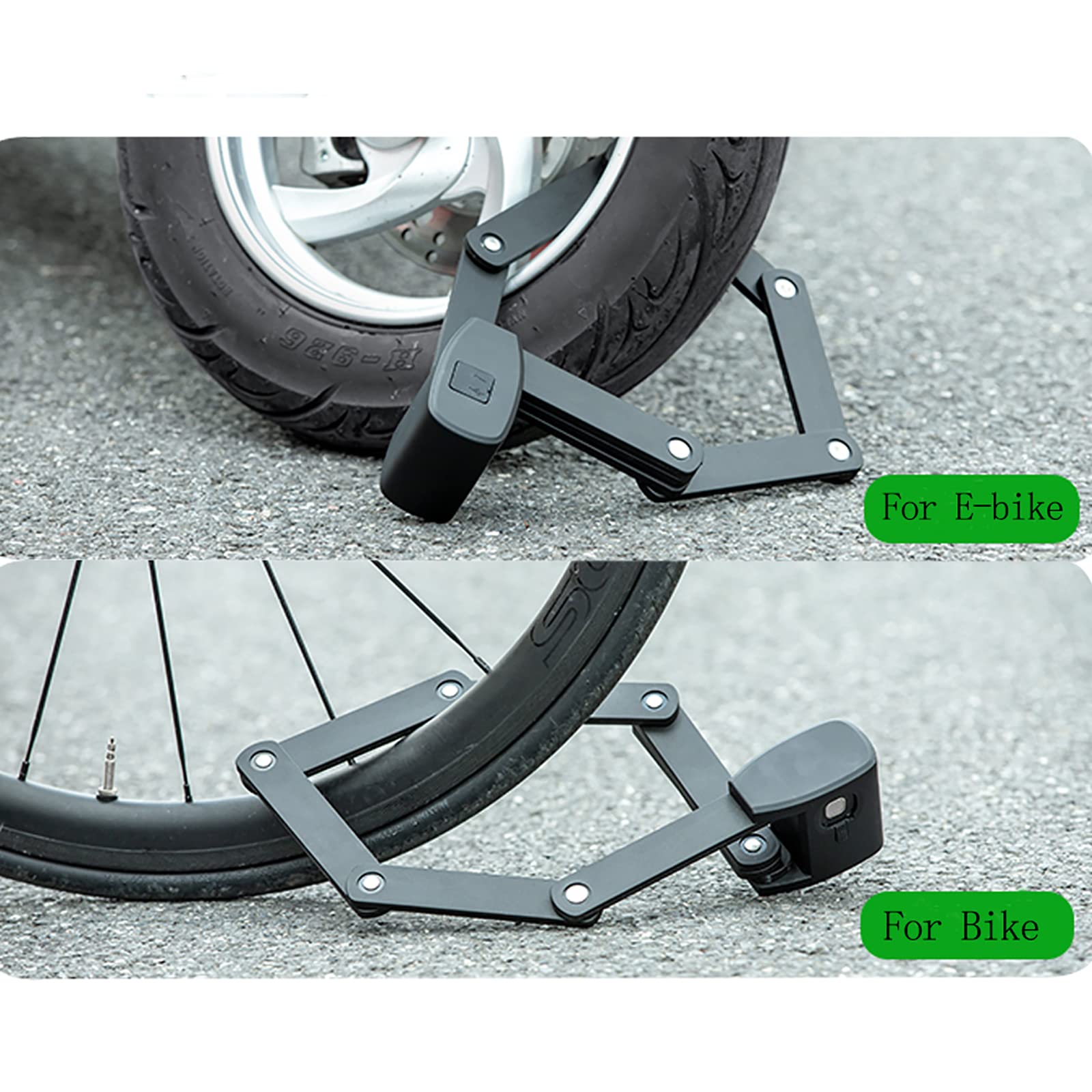Lucchetto per Bicicletta Pieghevole Intelligente, sblocco Bluetooth per App per Impronte digitali e Smartphone, antifurto per Bicicletta Pieghevole Compatto per Scooter con Chiavi e Custodia