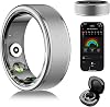Smart Ring for Women Men - Fitness Tracker with Heart RateBlood OxygenStress MonitorStepsSleep Tracking, No App Subscription, 5ATM Waterproof Health Rings
