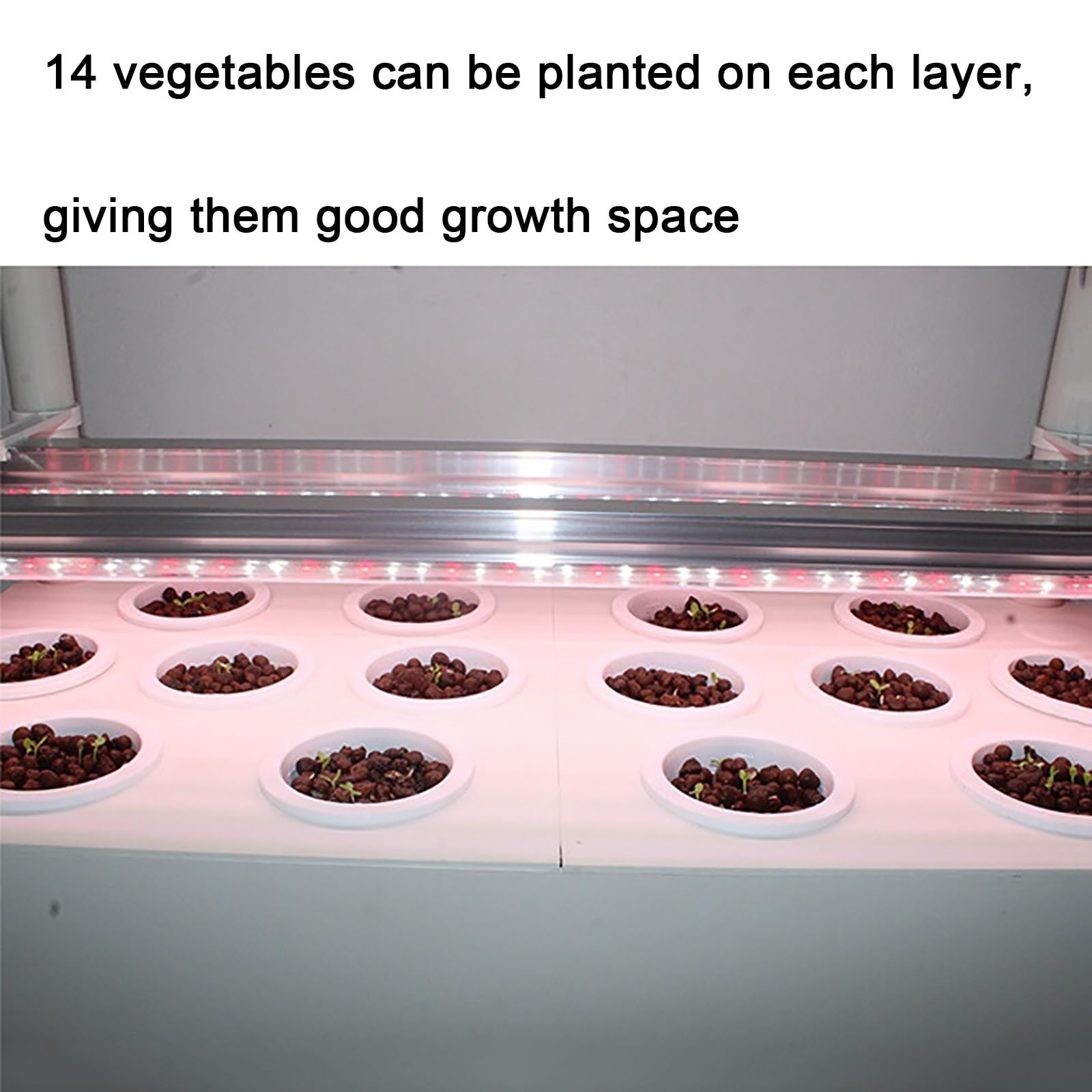Giardino Idroponico, Fioriera Per Giardino Verticale Da Interno, Orto Intelligente Per Erbe Aromatiche Con Spina Temporizzata E Sistema Di Irrigazione Automatica Per Giardinaggio(Without light,1 layer