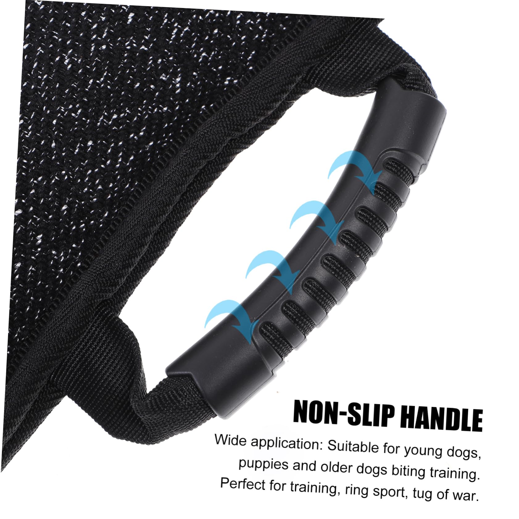TOYANDONA Masticable para Perros con Asas Resistentes Almohadilla de Acolchada para Adiestramiento para Cachorros y Perros Entrenamiento Color Negro