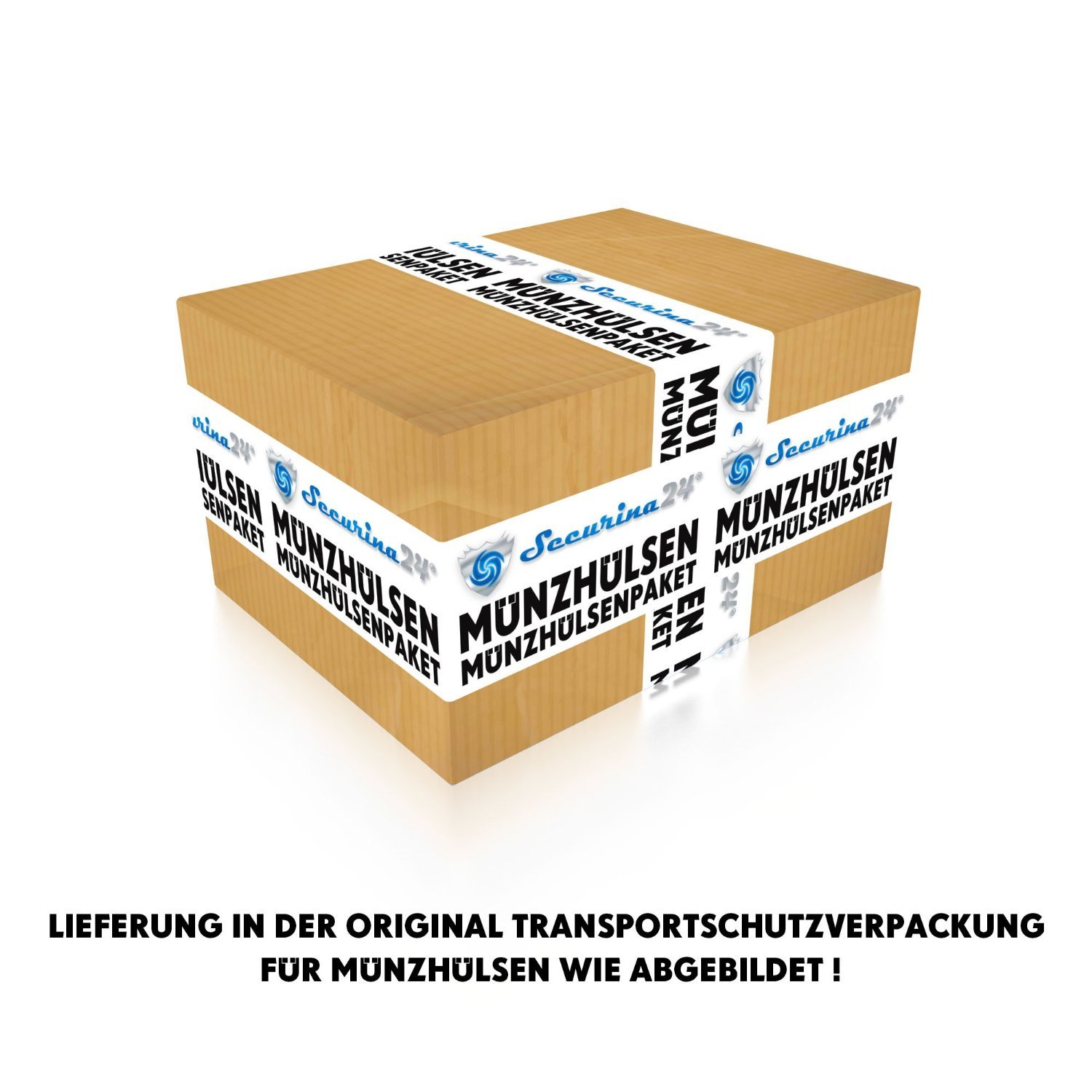 Münzhülsen 300 Stück 1 Cent bis 2 Euro oder gemischt - Securina24® (gemischt 310 Stück)