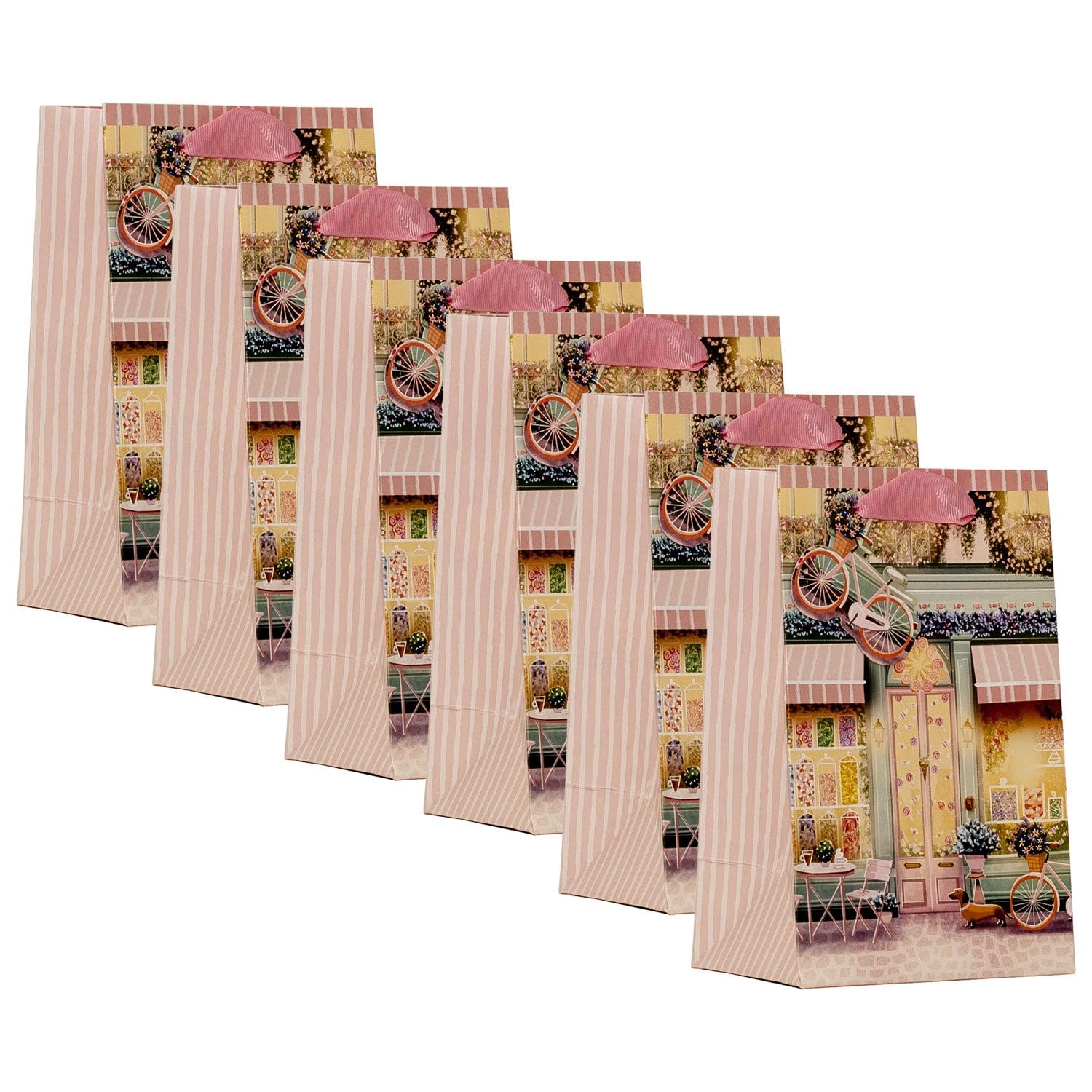 Design By Violet Parisienne Sweet Shop Small Paper Gift Bags Pack of 6
