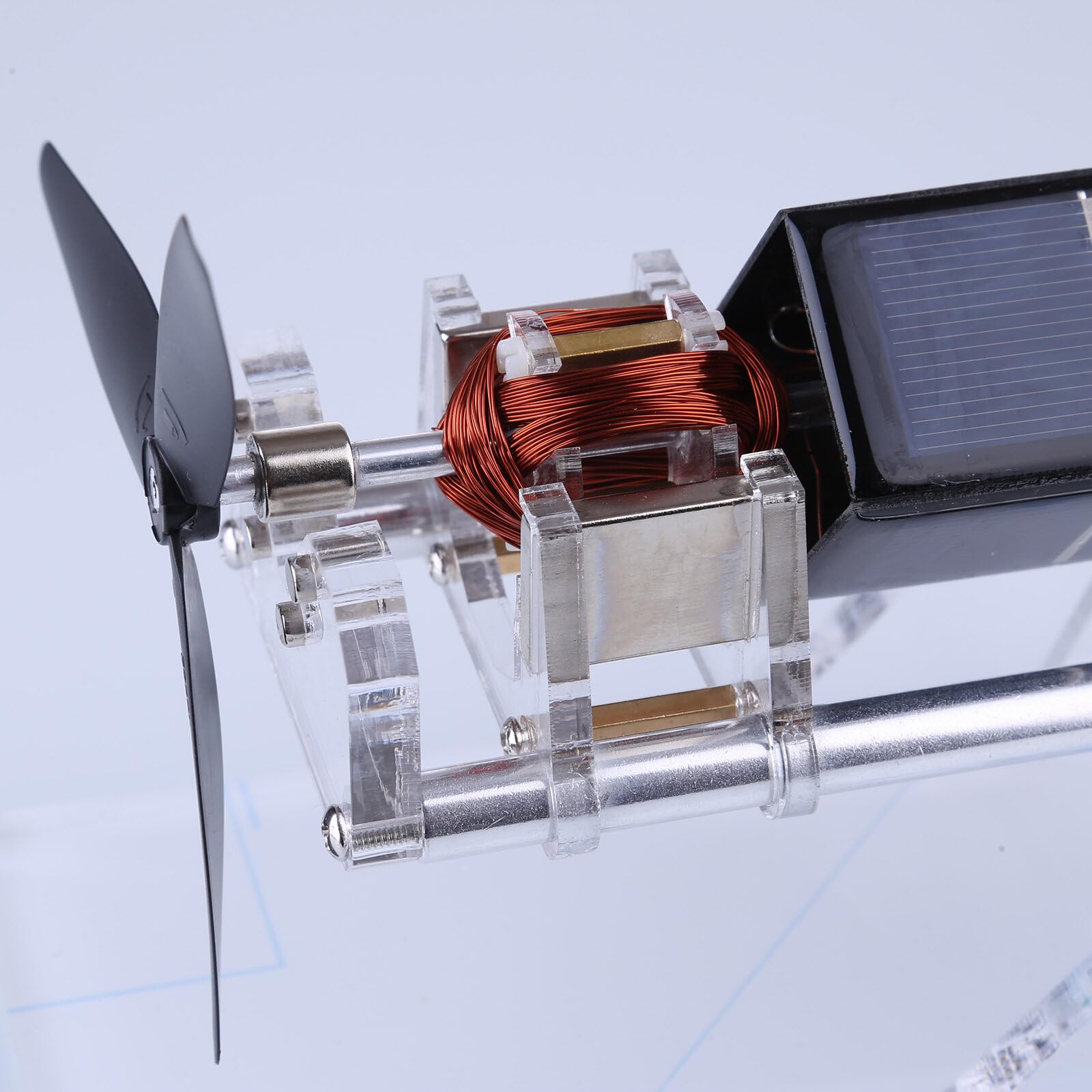 Kit motore a levitazione magnetica a energia solare con ventola a doppio strato, ideale per dimostrazioni scientifiche e decorazioni da scrivania