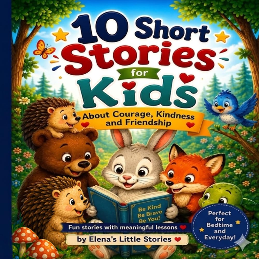 10 Short Bedtime Stories for Kids: Fun and Gentle Stories About Courage, Kindness and Friendship (Ages 4-8)