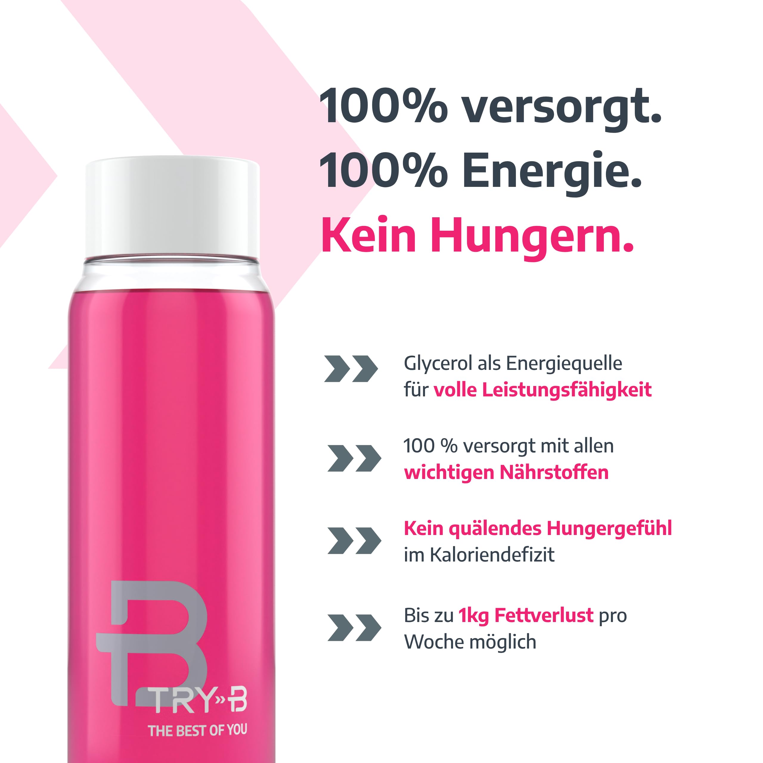 TRY-B Abnehmshake mit Glycerol, Vitaminen & Mineralstoffen – Diät Shake für 7 Tage – Abnehmen Shake 28 Tubes für einfache Diät Kur – Low Calorie Fastendrink ohne Hungergefühl – Grapefruit Splash