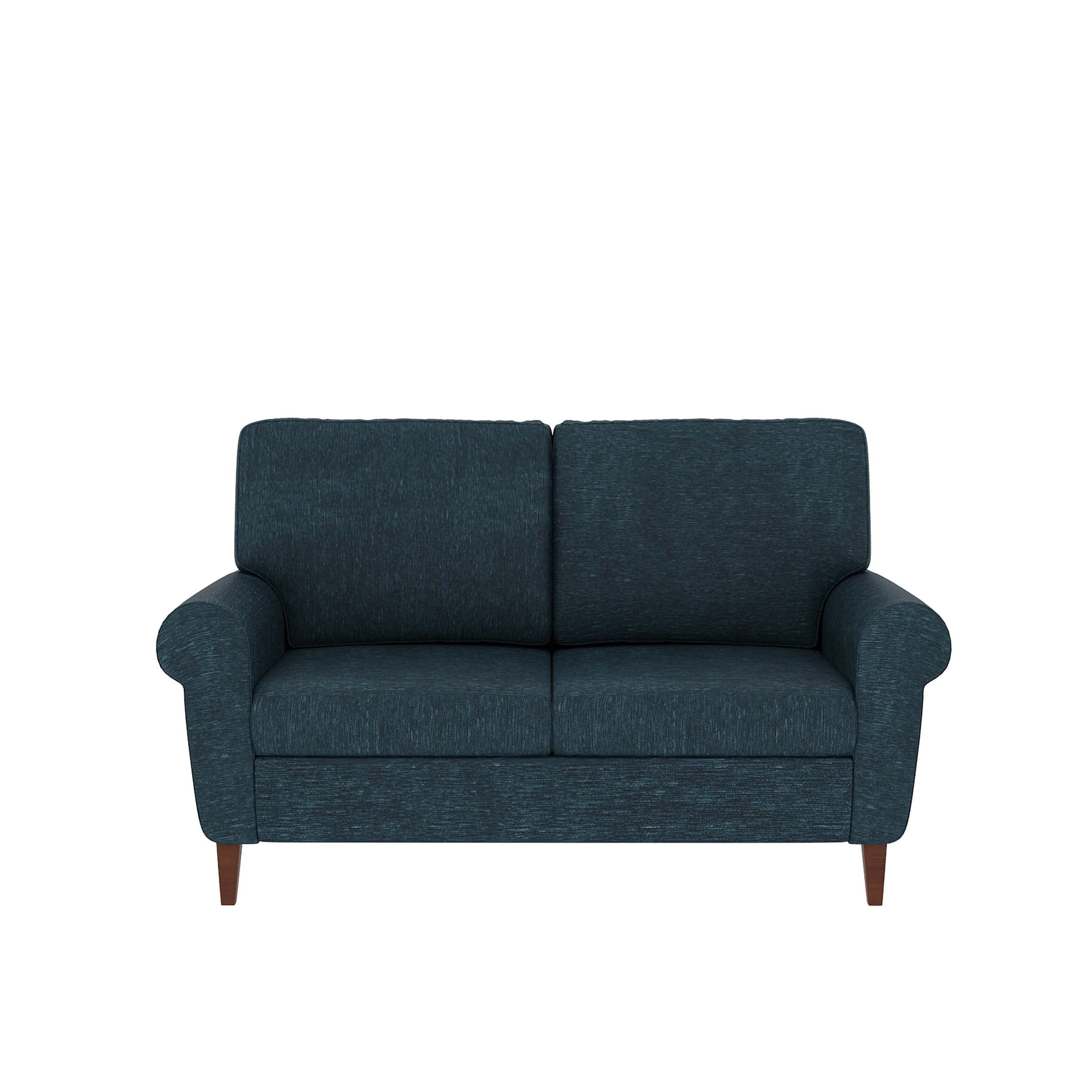 WESTIDO Cotton Blend Fabric 2 Seater Alfemo Mobilya Sofa Set in Blue Color | 1 Year Warranty