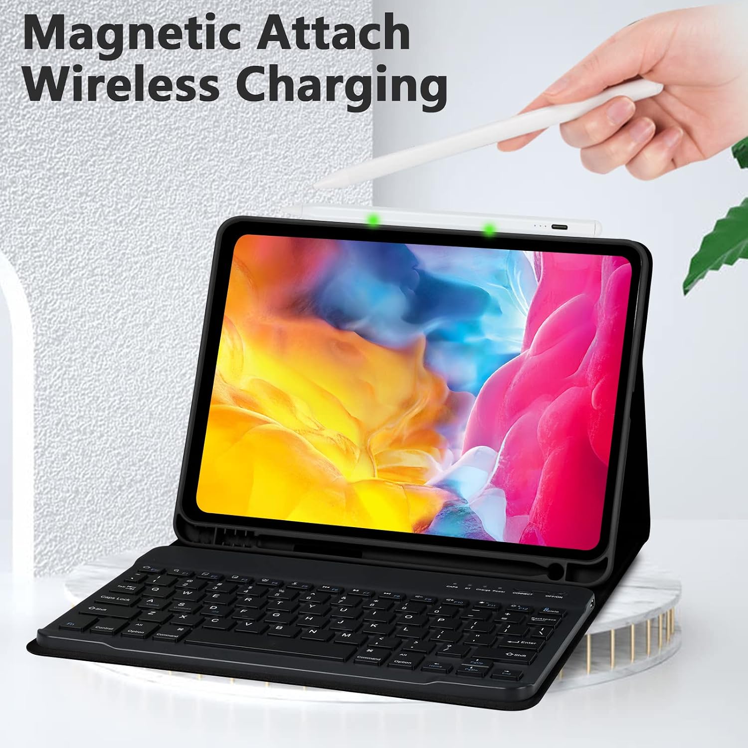 2022 iPad Pro 11 4th Generation Case with Keyboard, iPad Keyboard Case for iPad Pro 11 inch 3rd/2nd/1st Gen, Detachable - Pencil Holder - Flip Stand Cover for iPad Air 5th/4th Gen 10.9 Keyboard