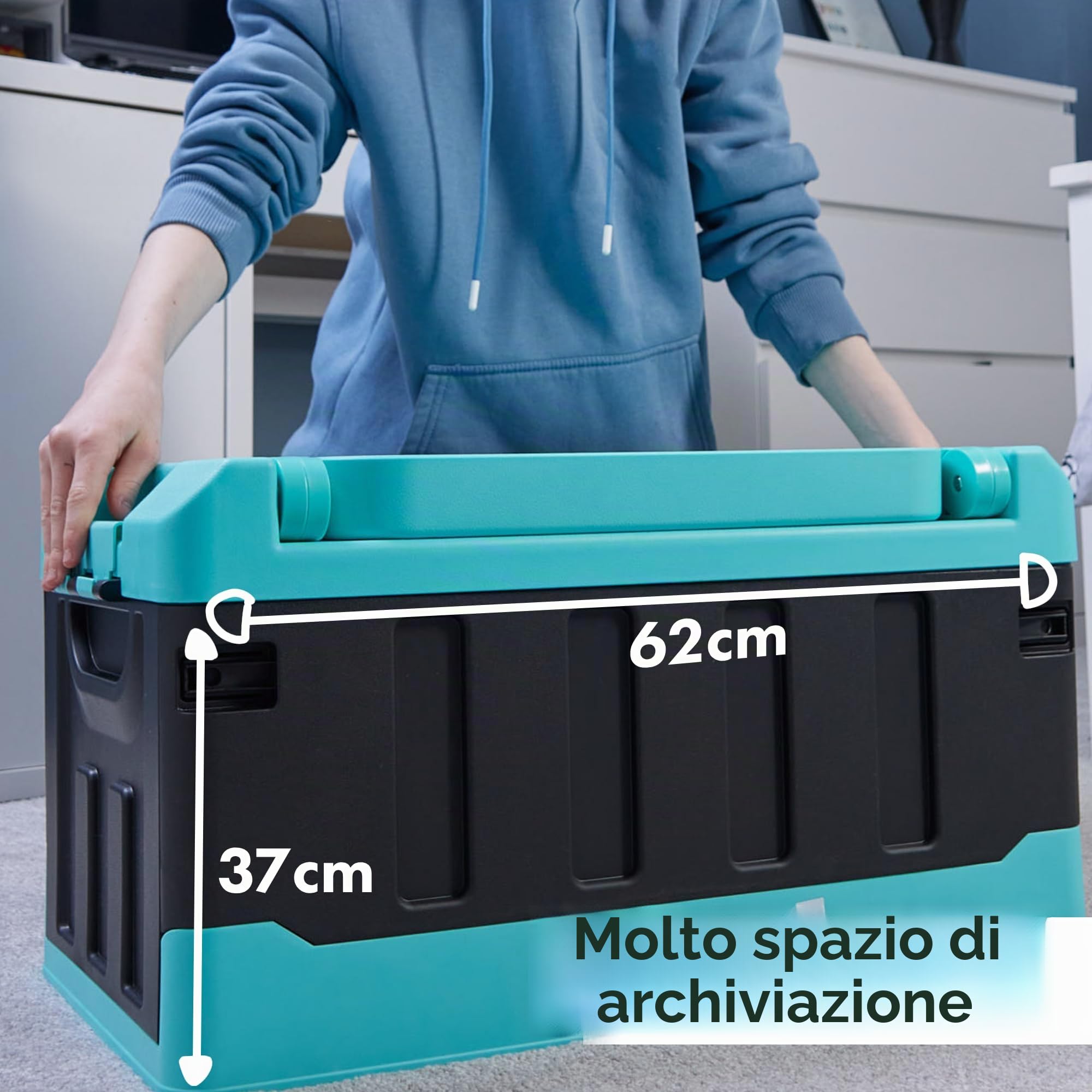 Numskull Fortnite Scatola Portaoggetti 2-in-1 e Sedia Pieghevole – Organizzatore con Coperchio e Maniglie per Camerette – Merchandising Ufficiale Fortnite