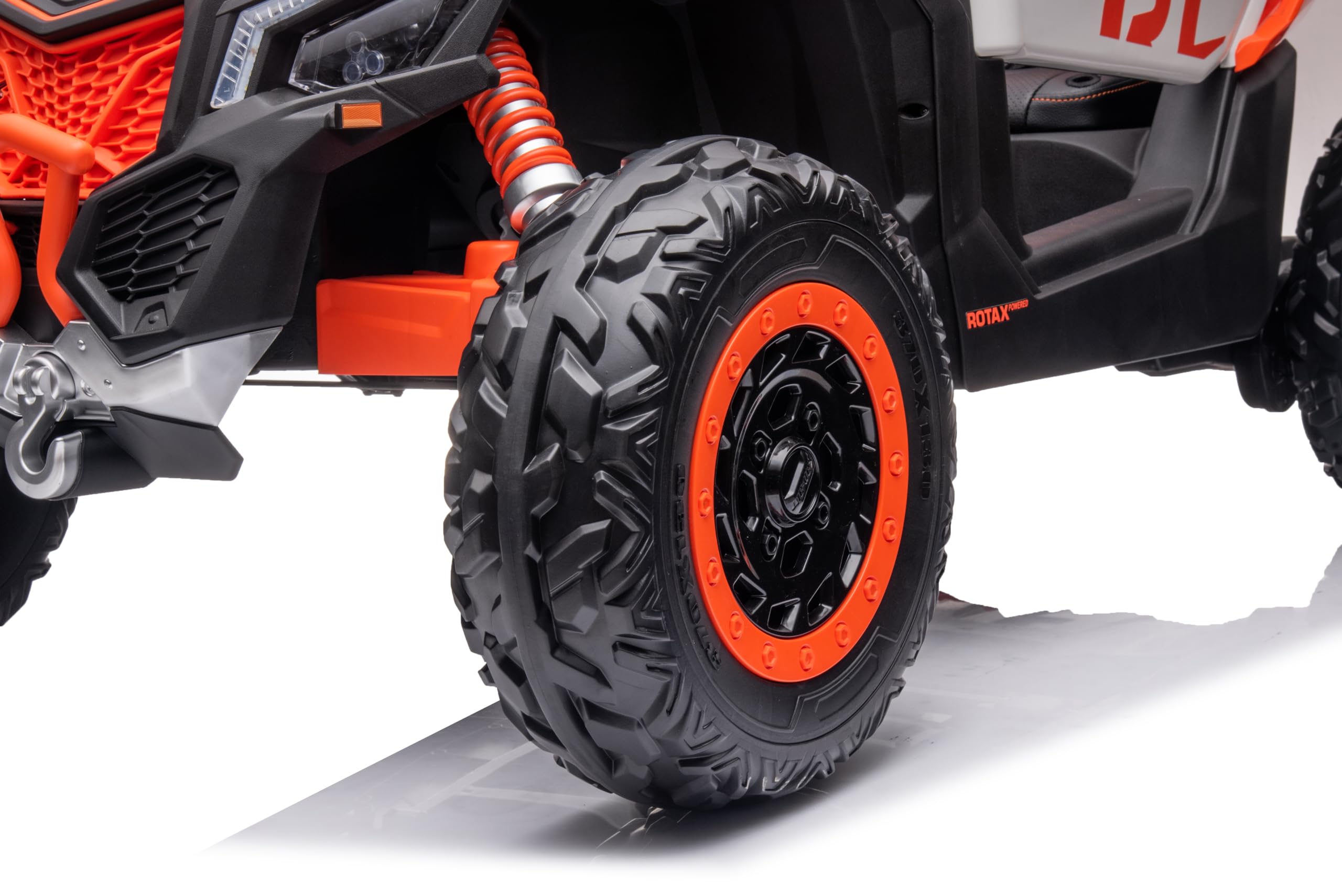 FINOOS Voiture électrique Enfant 2 Places 24V Can-Am. Maverick 4x4 Buggy 24V, 2 Places, avec télécommande 2.4Ghz, 4 x 200W Moteur, Batterie: 24V, 2-7 Ans