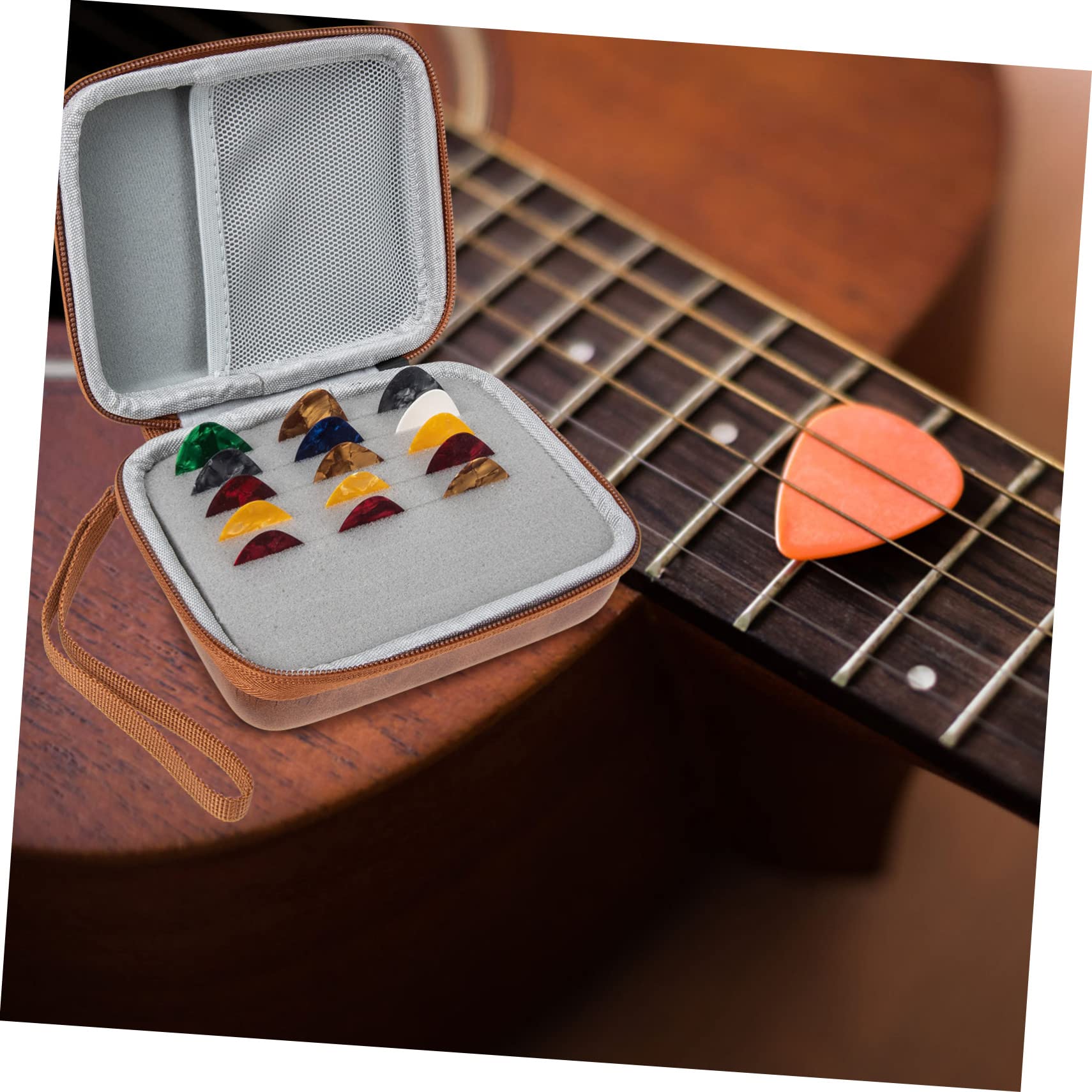 ifundom 3sets Plettri Per Chitarra Ergonomici Set Da Piezzi Con Astuccio Accessori Per Musicisti Colori Casual e Comfort Ottimale Per Suonare