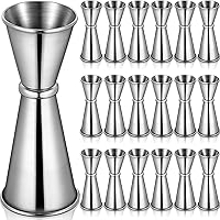 Vista 1 de Yaomiao Jigger de 2 onzas y 1 oz para bartending doble cóctel jigger japonés Jigger taza medidora de acero inoxidable para el hogar, bar, licor